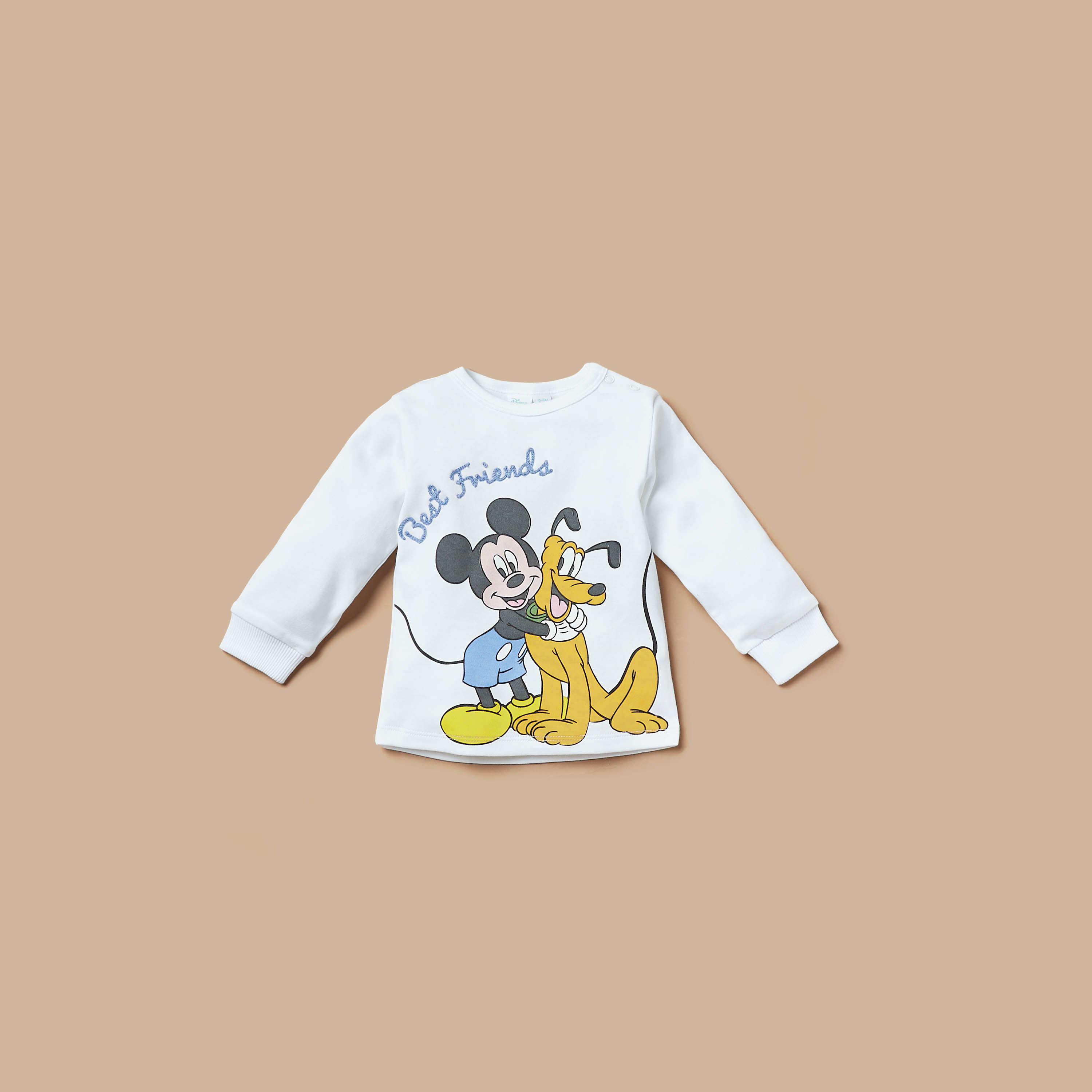 Disney Mickey Mouse and Goofy Print T-shirt and Pyjama Set-baby-boys-clothing-nightwear-pyjamasets-image-2