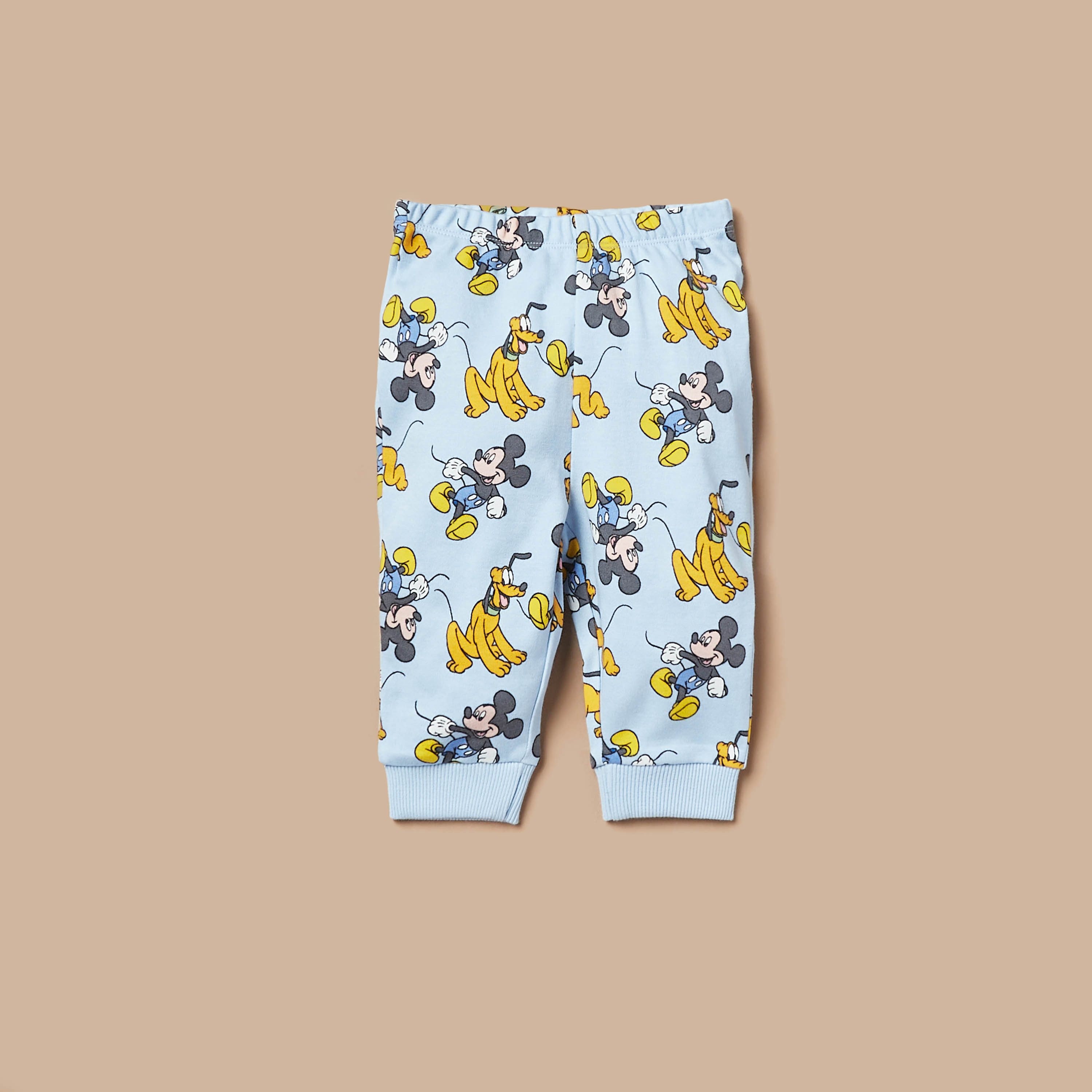 Disney Mickey Mouse and Goofy Print T-shirt and Pyjama Set-baby-boys-clothing-nightwear-pyjamasets-image-3