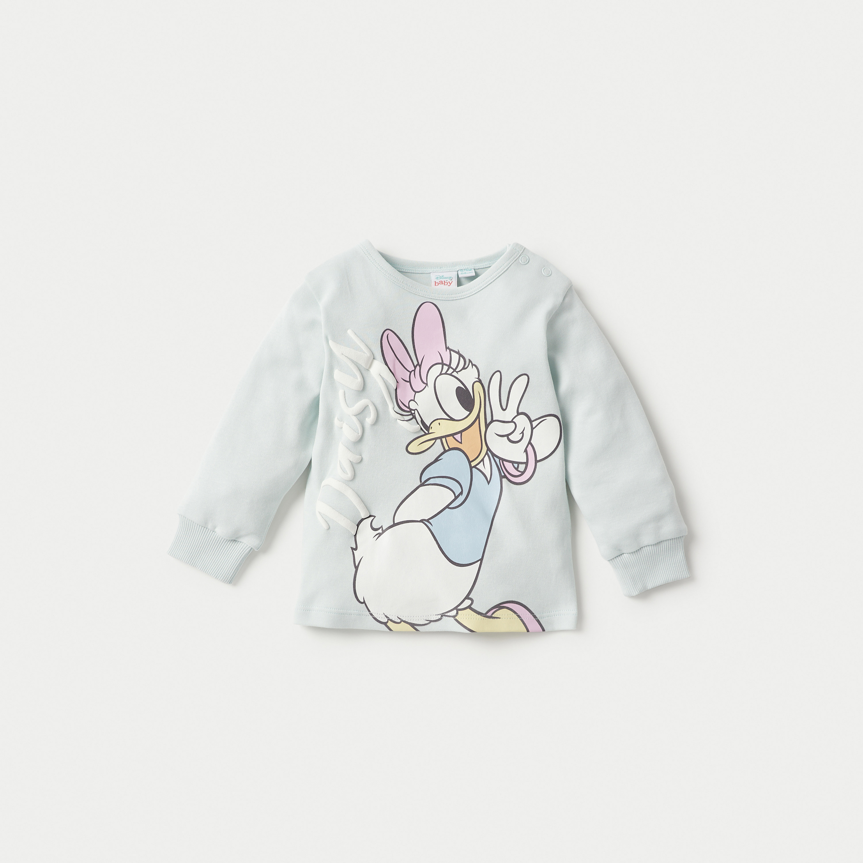 Disney Daisy Duck Print Sweatshirt and Pyjama Set-baby-girls-clothing-nightwear-pyjamasets-image-2