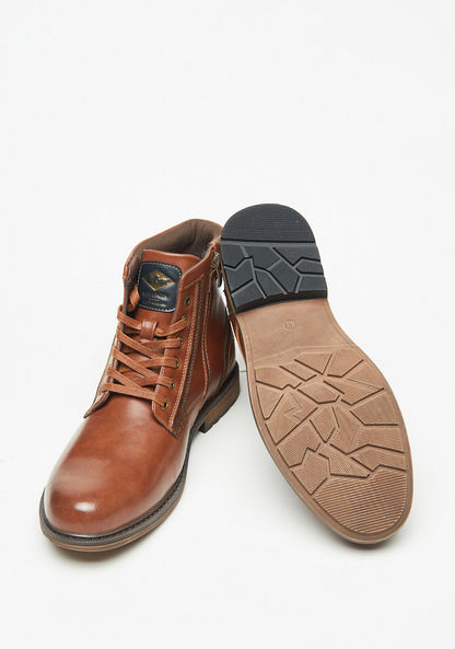 Lee Cooper Men's Chukka Boots with Zip Closure-Men%27s Boots-image-1