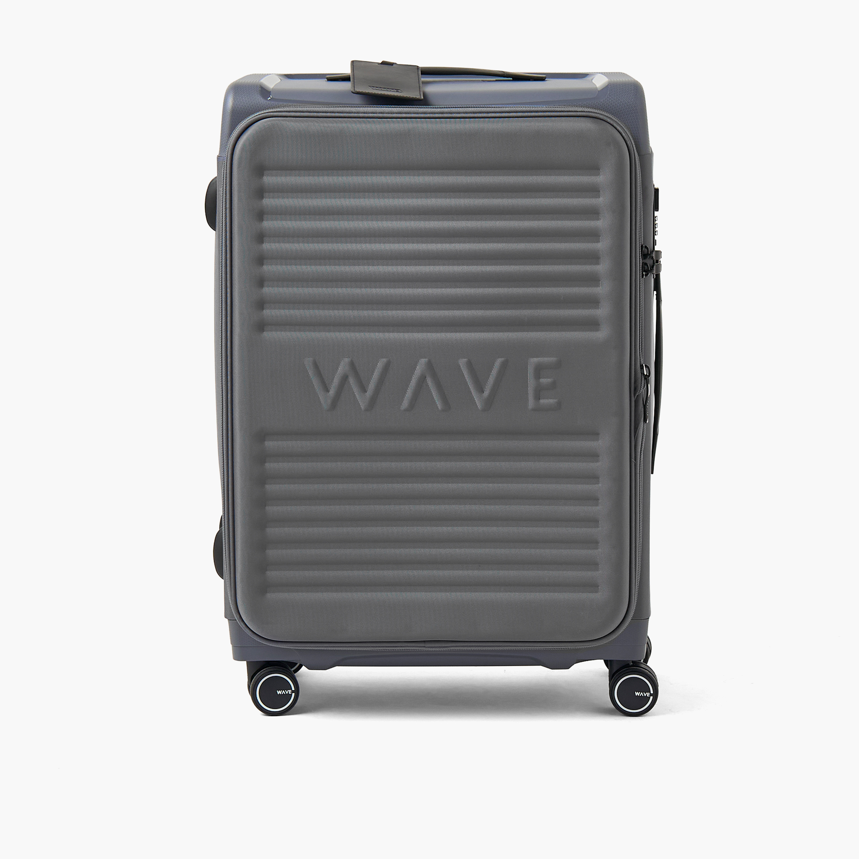 WAVE Textured Softcase Luggage Trolley with Retractable Handle - 24 inches Check-In Bag-travel-luggagesandbags-luggage-image-2