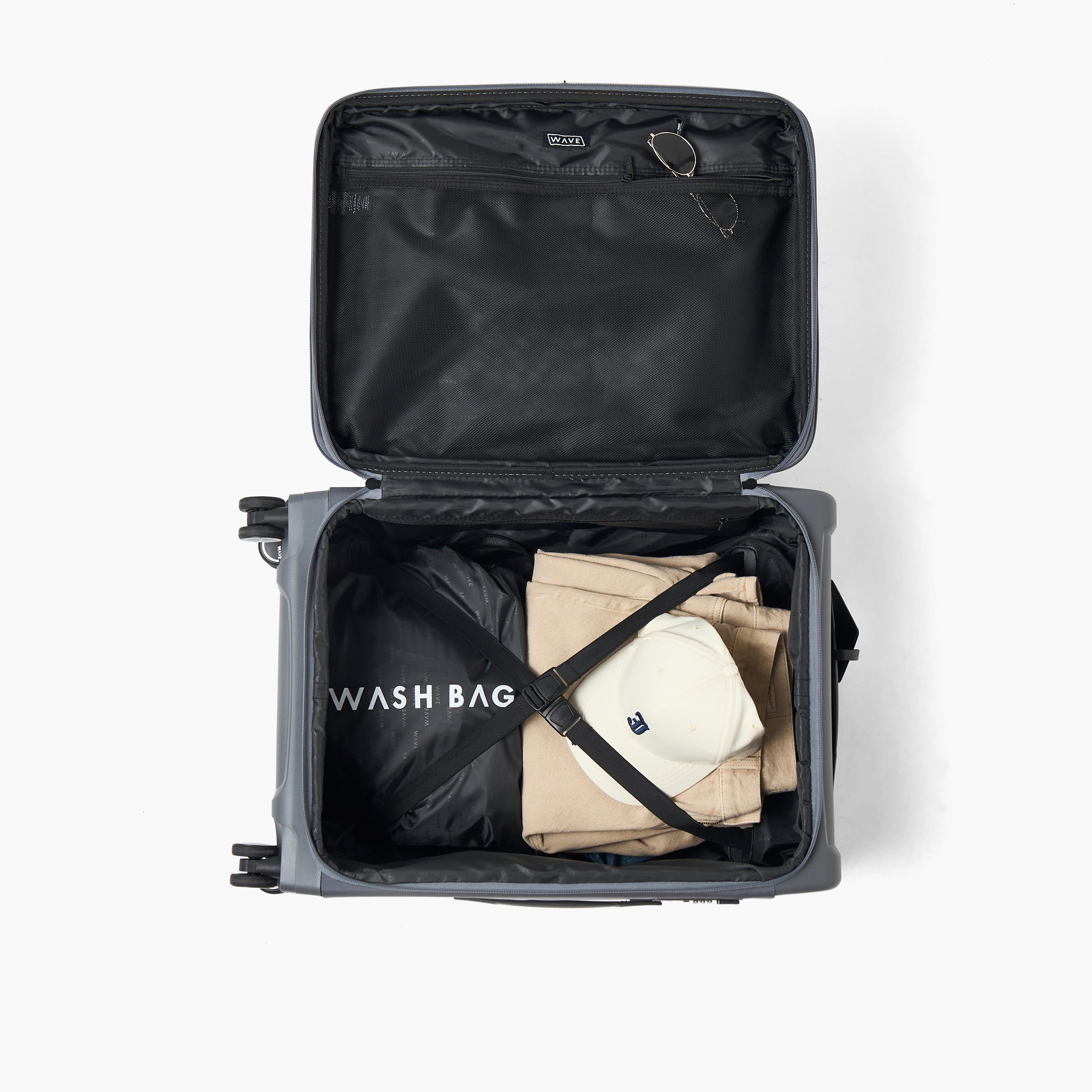 WAVE Textured Softcase Luggage Trolley with Retractable Handle - 24 inches Check-In Bag-travel-luggagesandbags-luggage-image-9