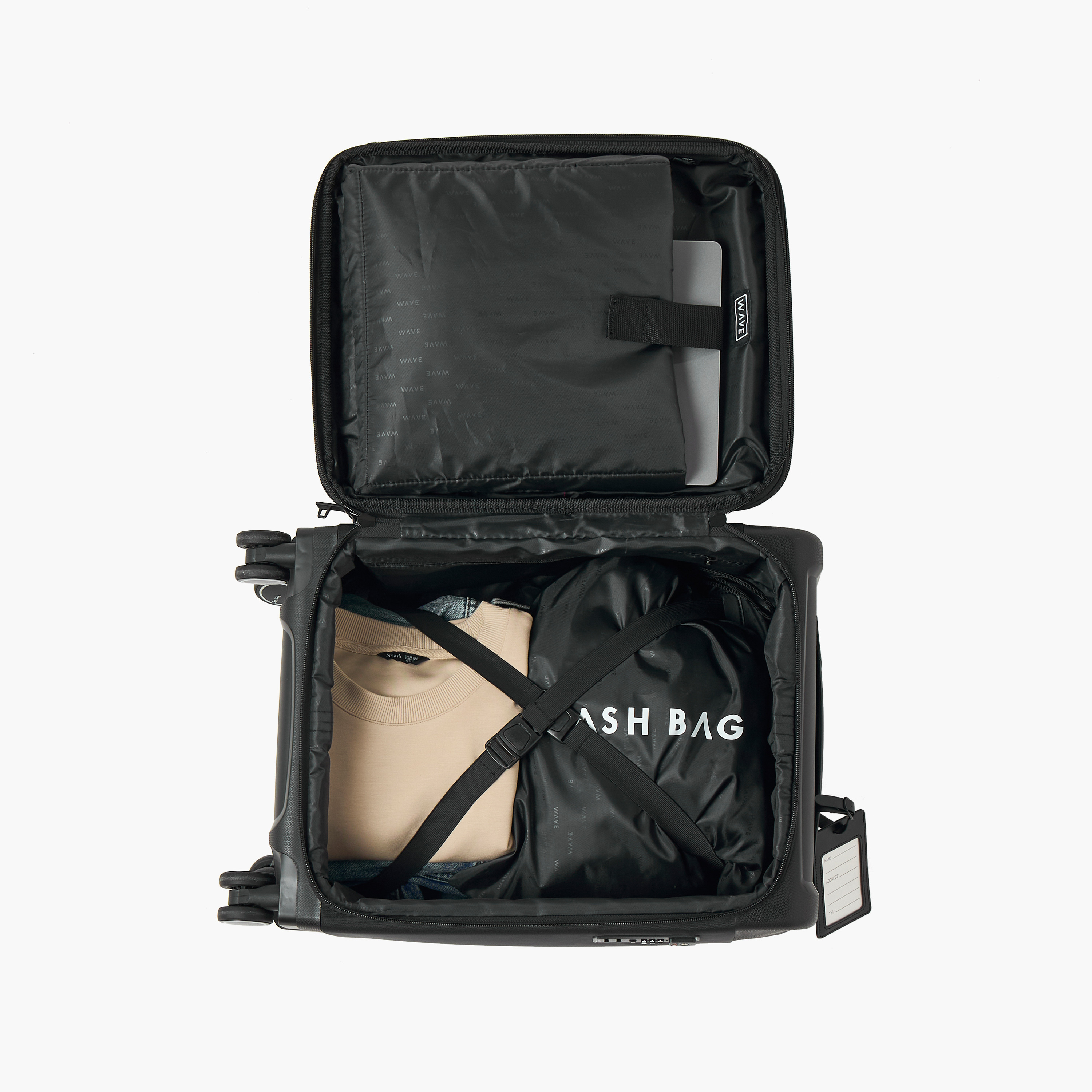 شنطة سفر ترولي لينة بارزة الملمس بمقبض قابل للسحب من ويف - 20 بوصة للكابينه-travel-luggagesandbags-luggage-image-8