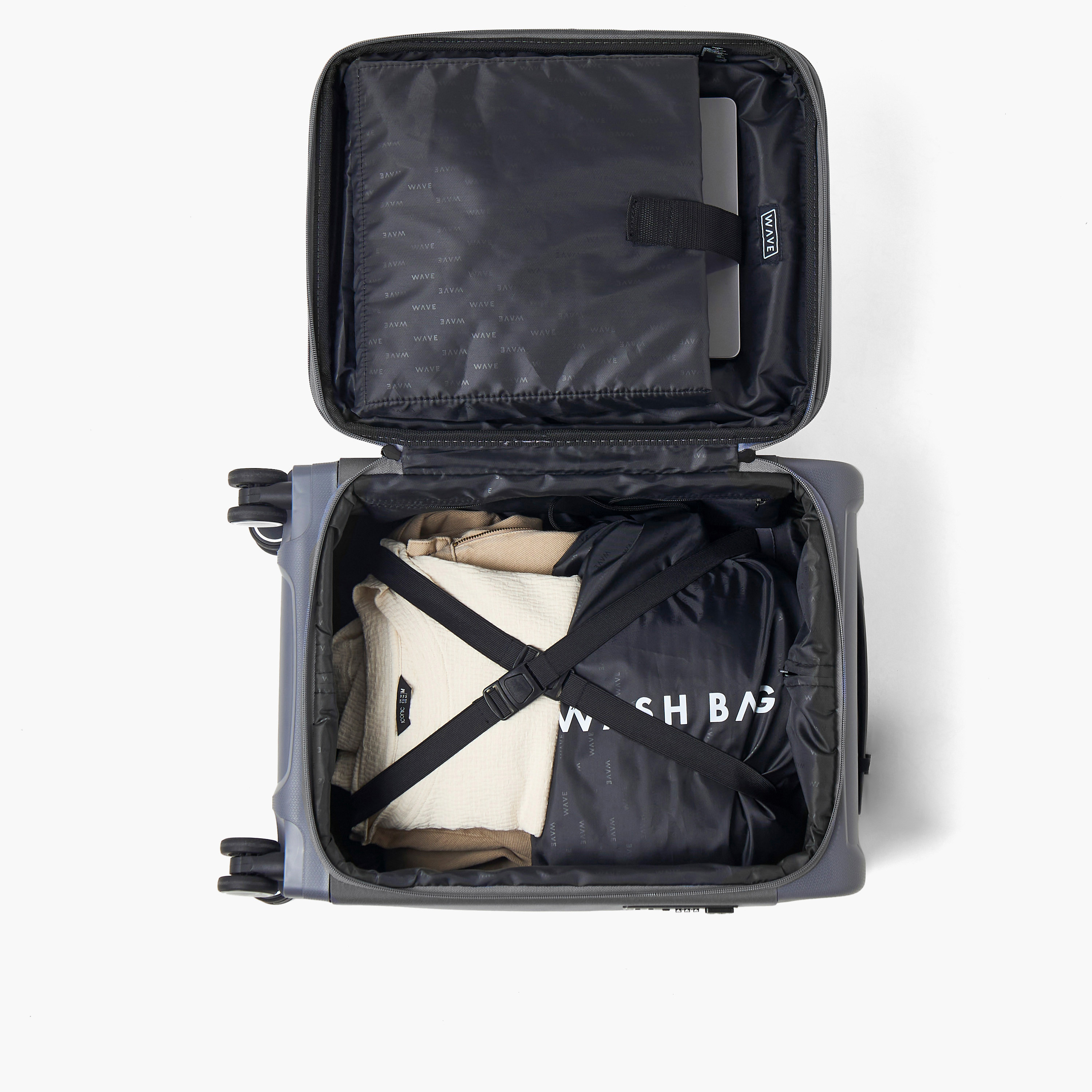 WAVE Textured Softcase Luggage Trolley with Retractable Handle - 20 inches Cabin Bag-travel-luggagesandbags-luggage-image-9