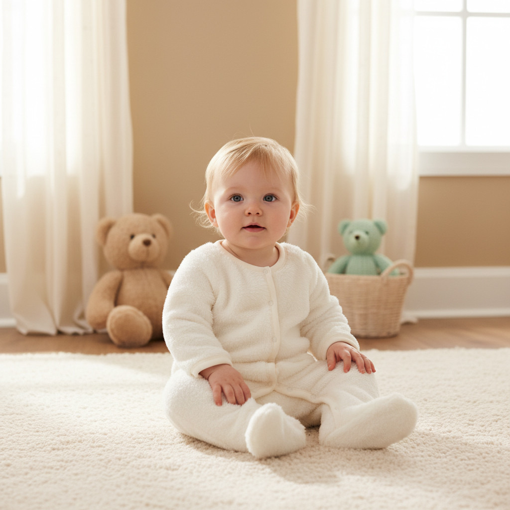 بدلة نوم بارزة الملمس بأكمام طويلة من جونيورز-baby-boys-clothing-winterwear-sleepsuits-image-1