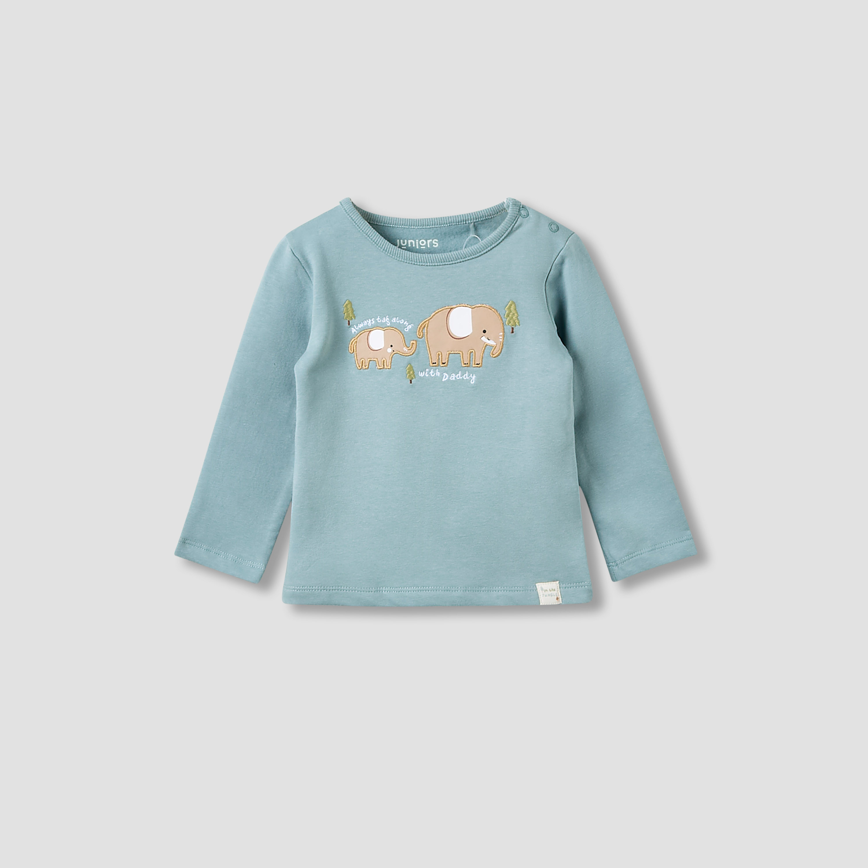 Juniors Pyjama Set with Elephant Print - Cotton - Long Sleeves - Crew Neck-baby-boys-clothing-nightwear-pyjamasets-image-2