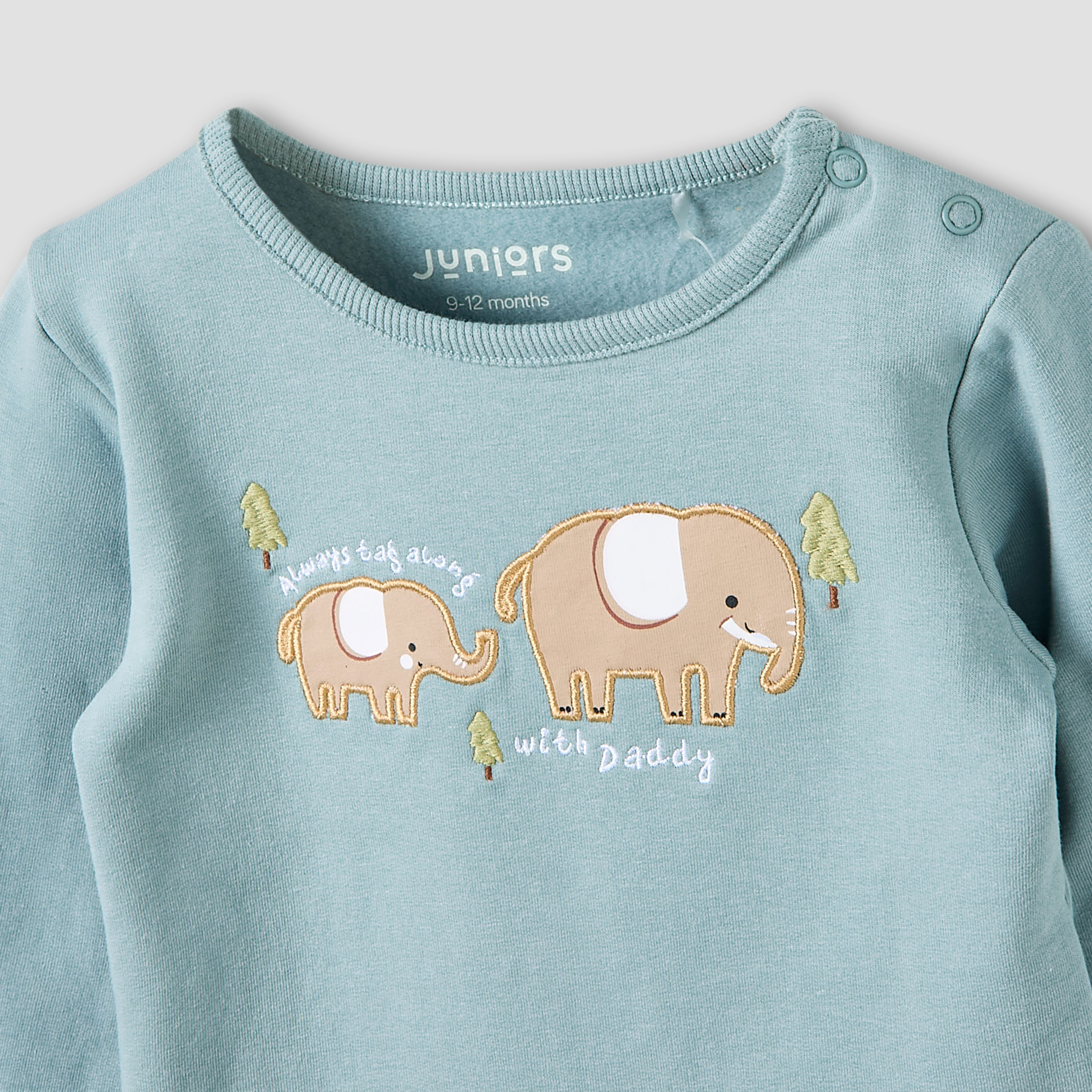 Juniors Pyjama Set with Elephant Print - Cotton - Long Sleeves - Crew Neck-baby-boys-clothing-nightwear-pyjamasets-image-4