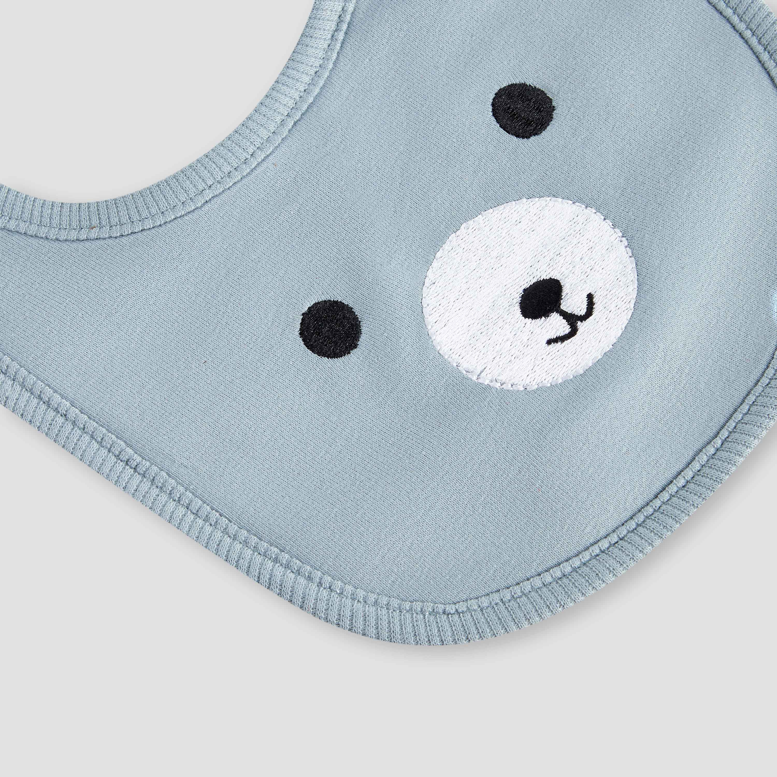 مريلة أطفال بتطريز حيوانات من جونيورز-baby-feeding-bibs-image-3