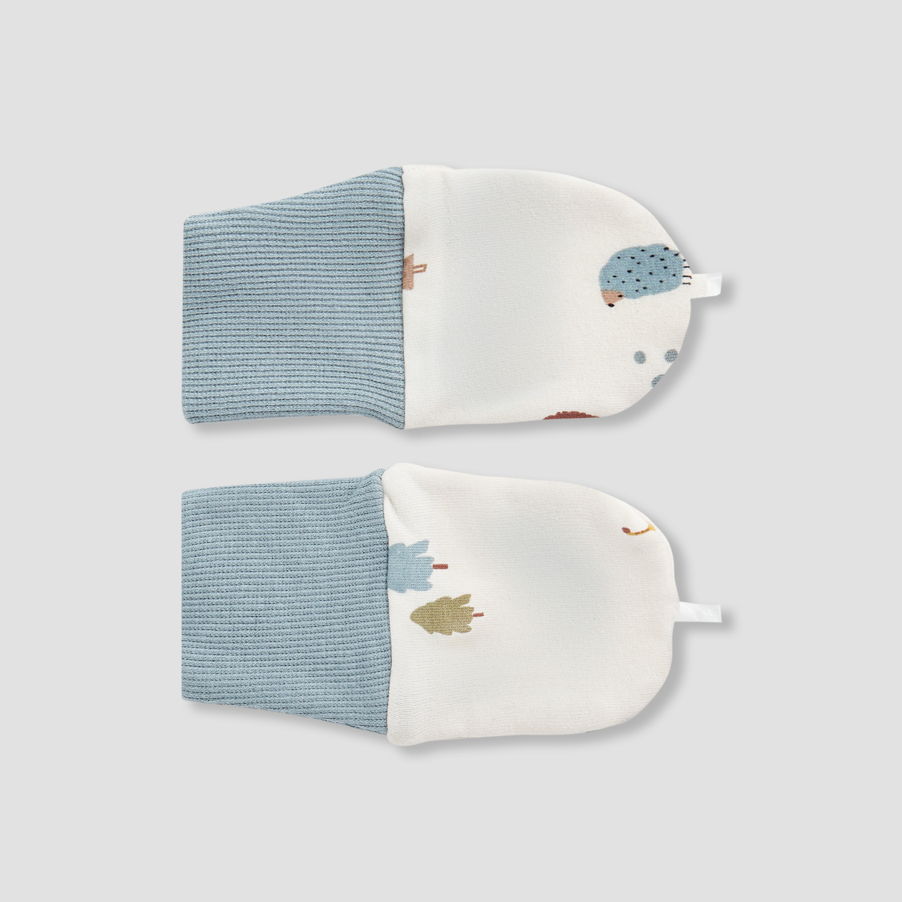 Juniors Baby Mittens with Print - 0-36 months Blue-baby-boys-accessories-mittens-image-2