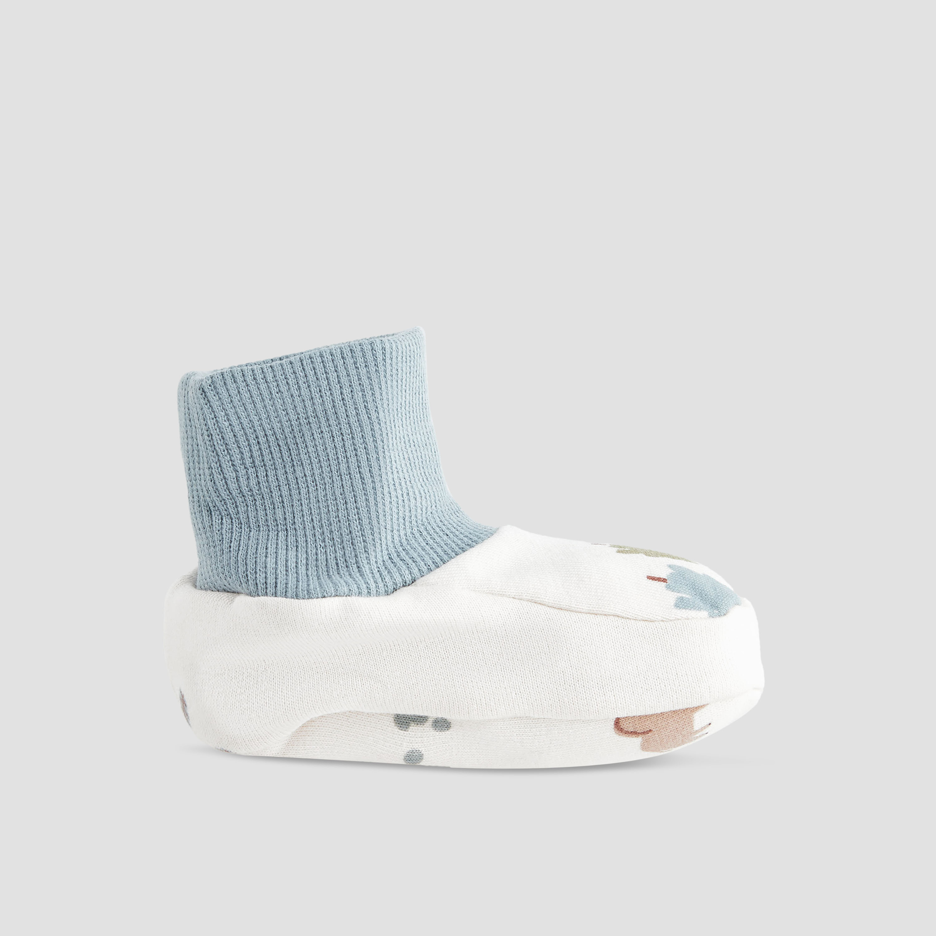 Juniors Boys Booties with Print - Cotton-baby-boys-shoes-booties-image-3