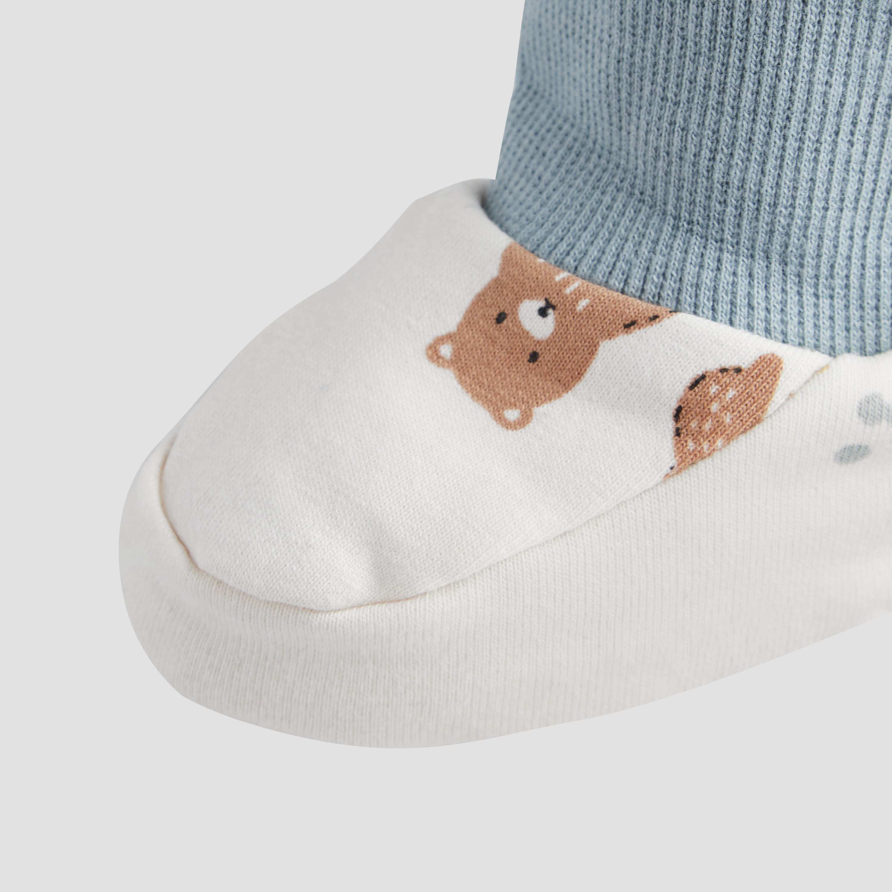 Juniors Boys Booties with Print - Cotton-baby-boys-shoes-booties-image-4