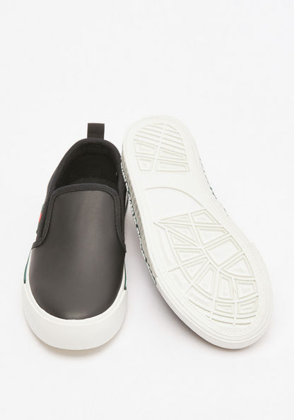 Lee Cooper Boys' Solid Slip-On Canvas Shoes with Pull Tabs
