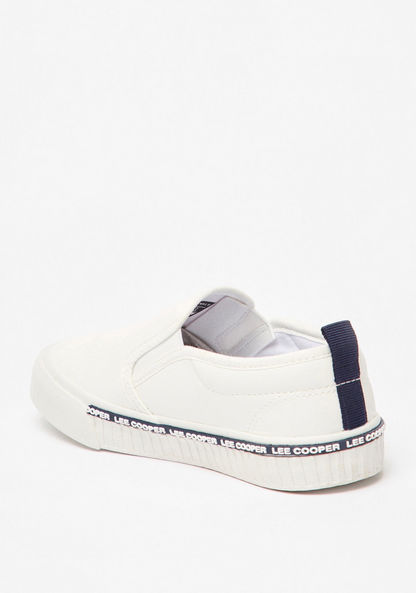 Lee Cooper Boys' Solid Slip-On Canvas Shoes with Pull Tabs-Boy%27s Casual Shoes-image-2