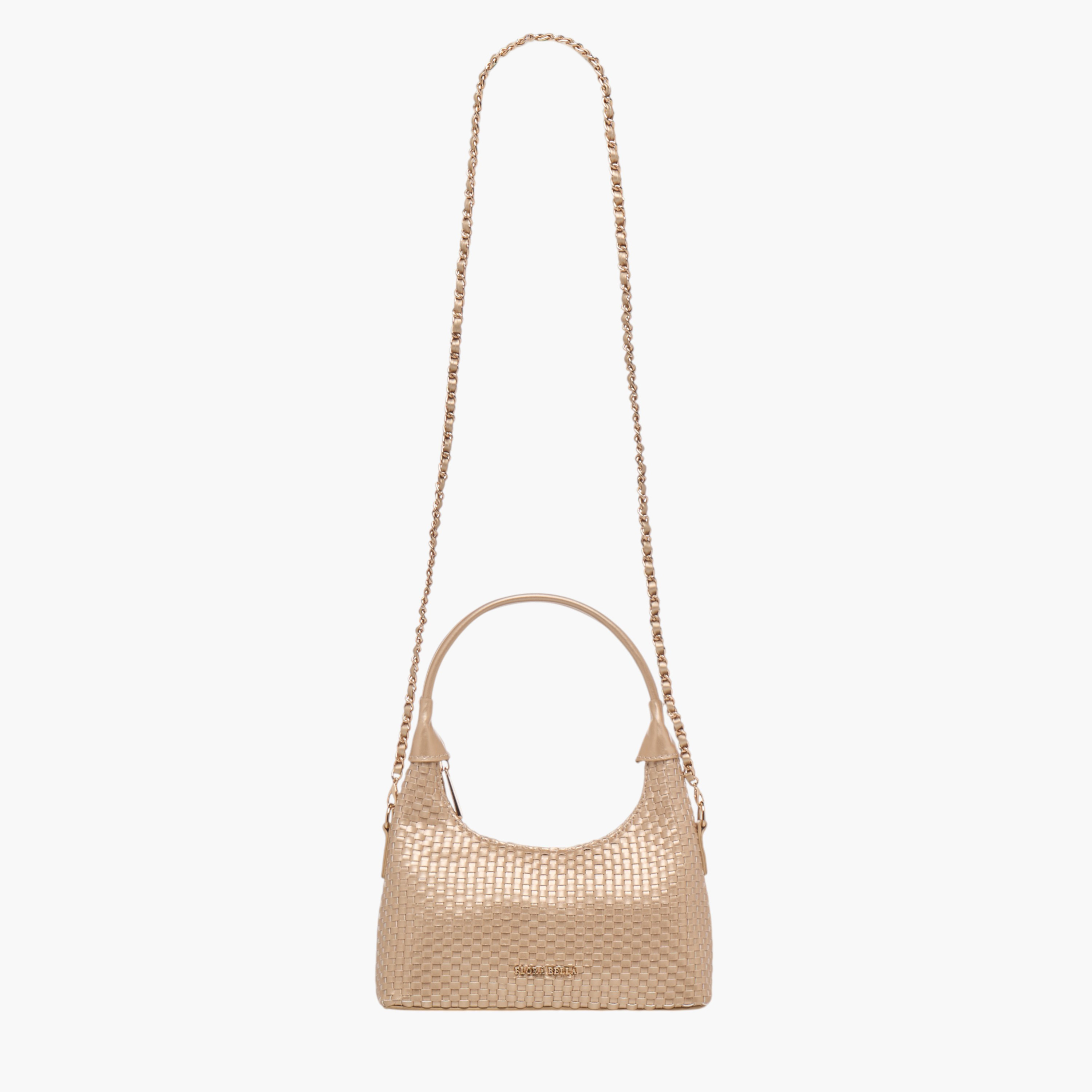 Flora Bella Weave Textured Shoulder Bag with Zip Closure-women-bagsandwallets-handbags-image-3