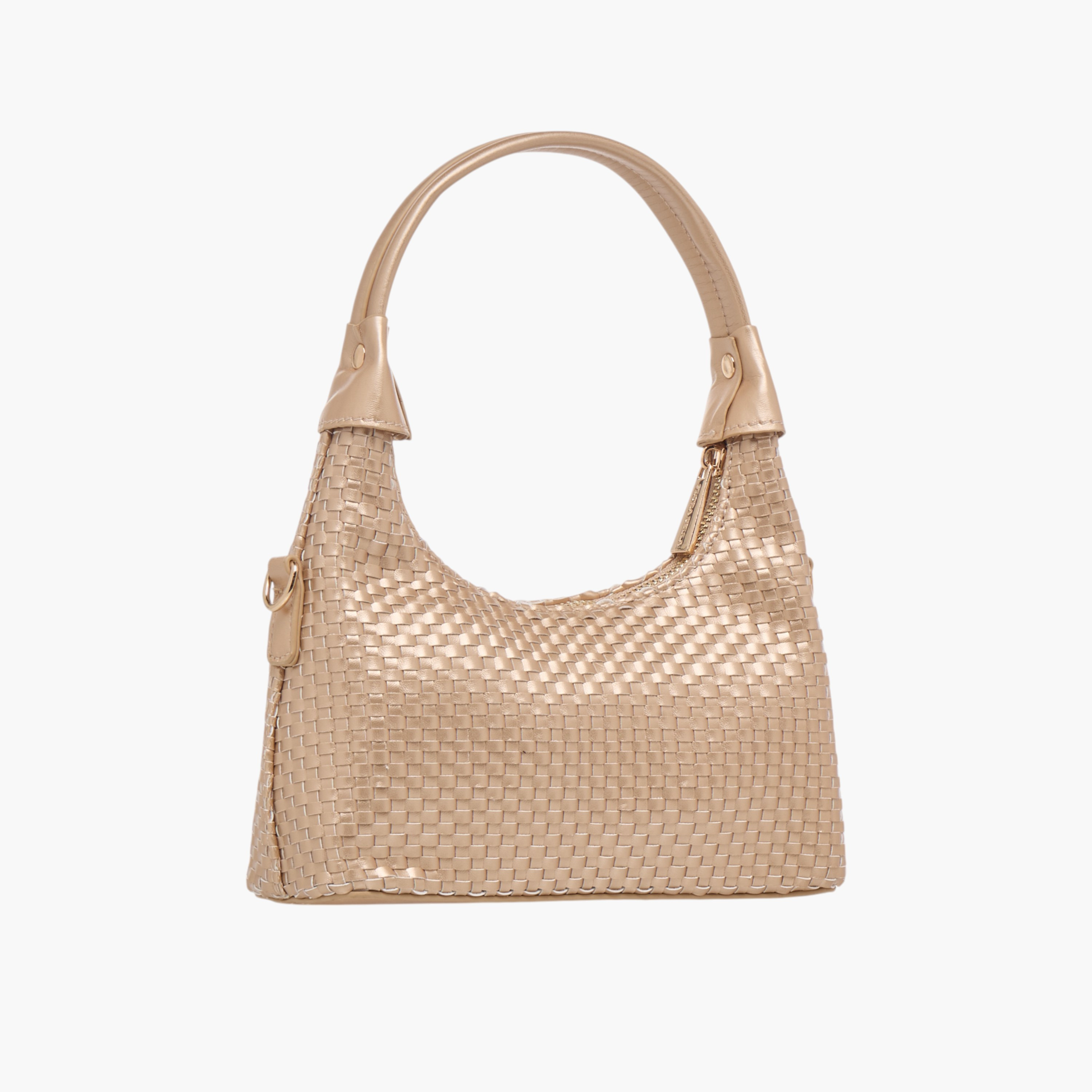 Flora Bella Weave Textured Shoulder Bag with Zip Closure-women-bagsandwallets-handbags-image-4