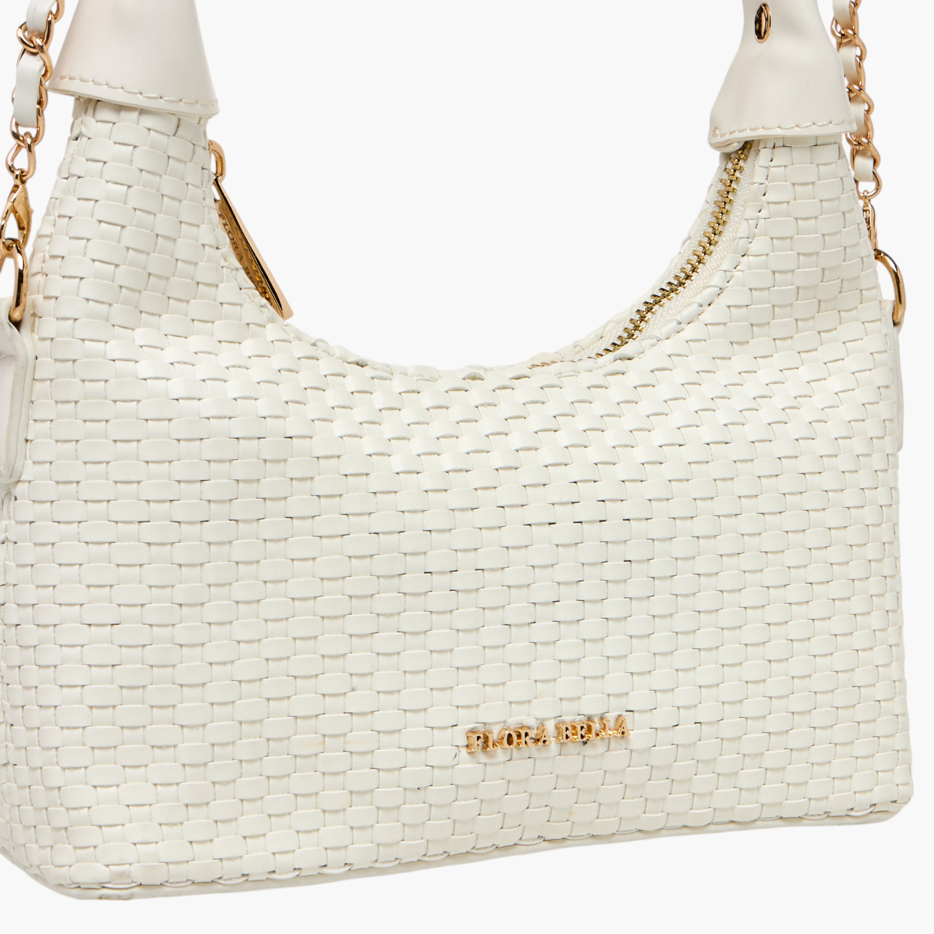 Flora Bella Weave Textured Shoulder Bag with Zip Closure-women-bagsandwallets-handbags-image-5