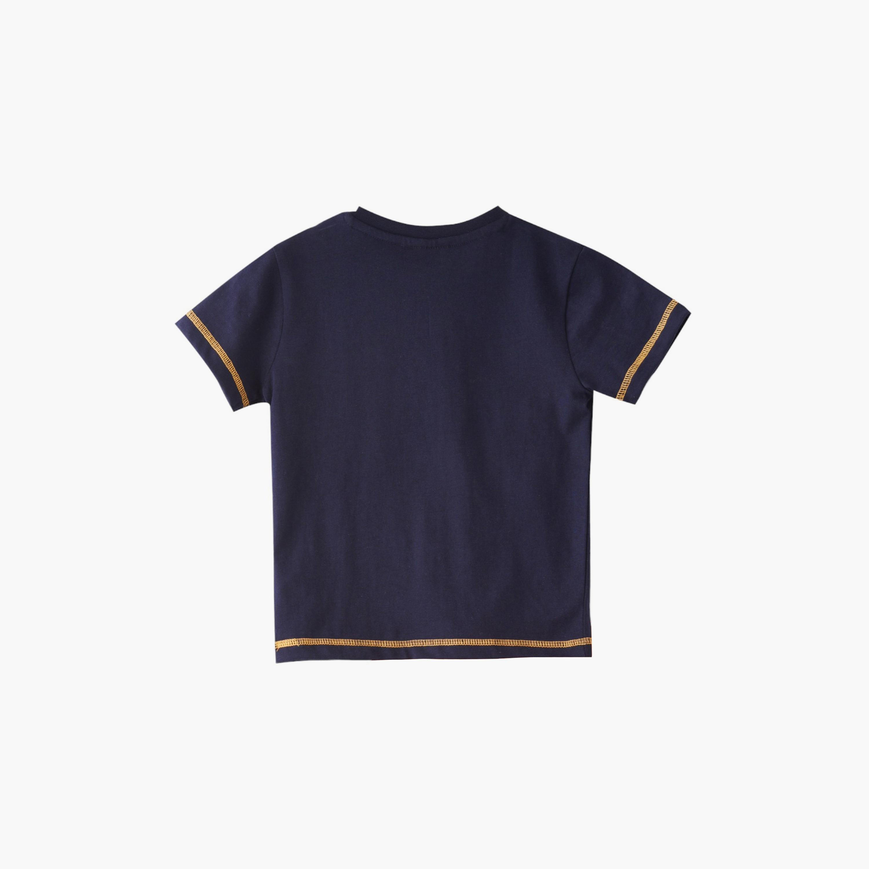Victor and Jane Stay Wild Printed Short Sleeves T-Shirt & Shorts Set-baby-boys-clothing-setsandcoords-image-4