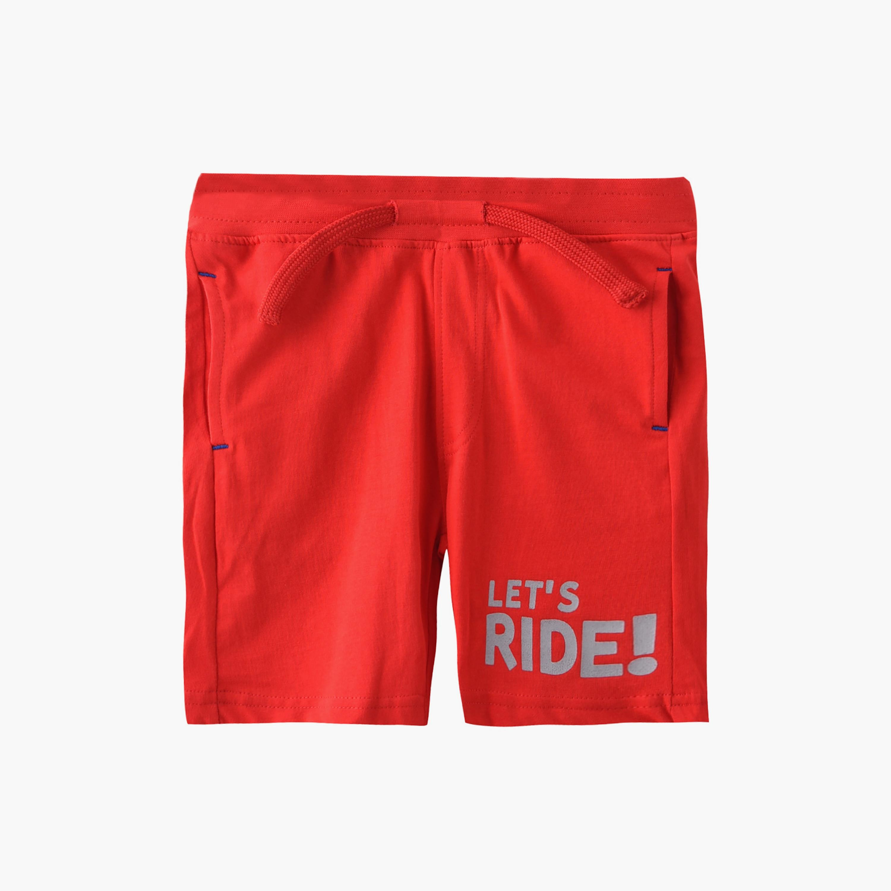 طقم تي شيرت بأكمام قصيرة وشورت بطبعة ليتس رايد من فيكتور اند جين-baby-boys-clothing-setsandcoords-image-3