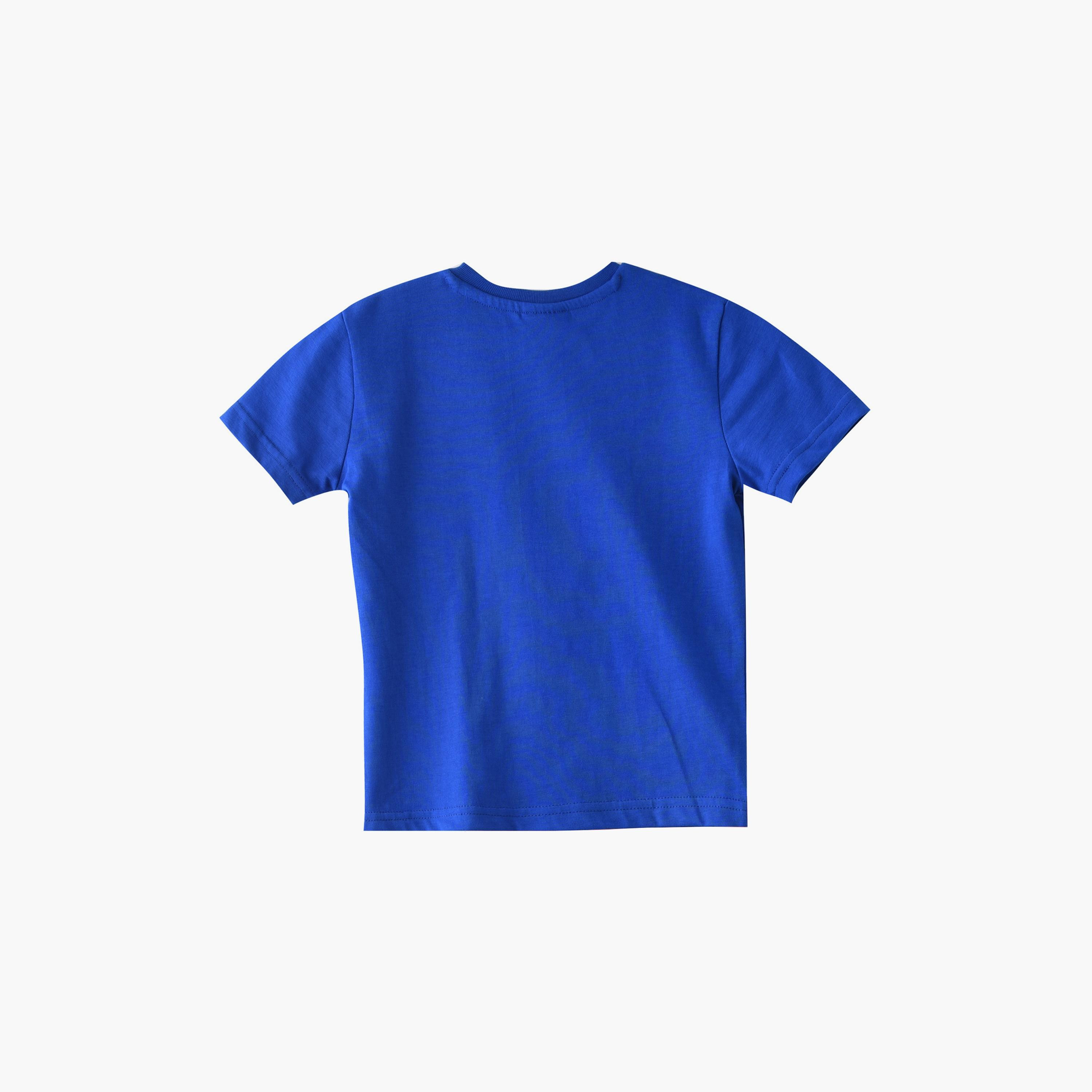 طقم تي شيرت بأكمام قصيرة وشورت بطبعة ليتس رايد من فيكتور اند جين-baby-boys-clothing-setsandcoords-image-4