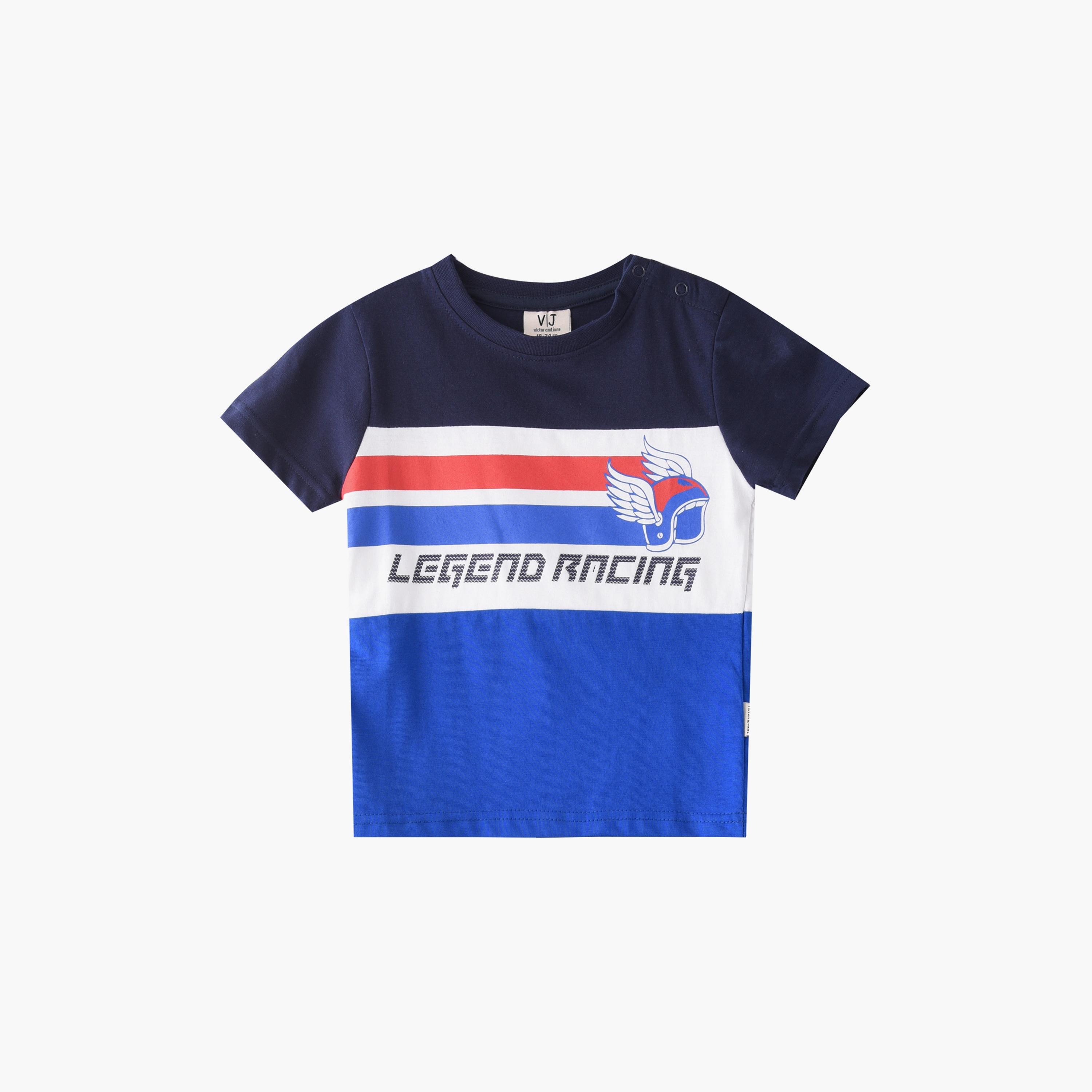 Victor and Jane Legend Racing Printed Short Sleeves T-Shirt & Shorts Set-baby-boys-clothing-setsandcoords-image-2