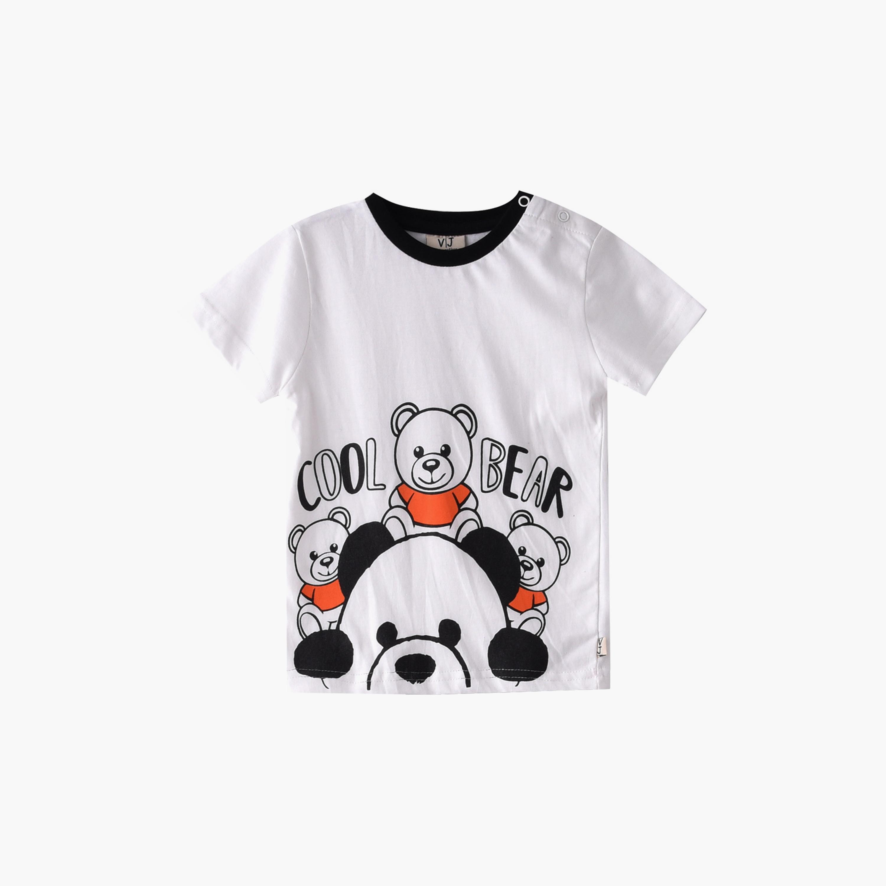 طقم تي شيرت وبنطال ركض كول بير من فيكتور اند جين -baby-boys-clothing-setsandcoords-image-2
