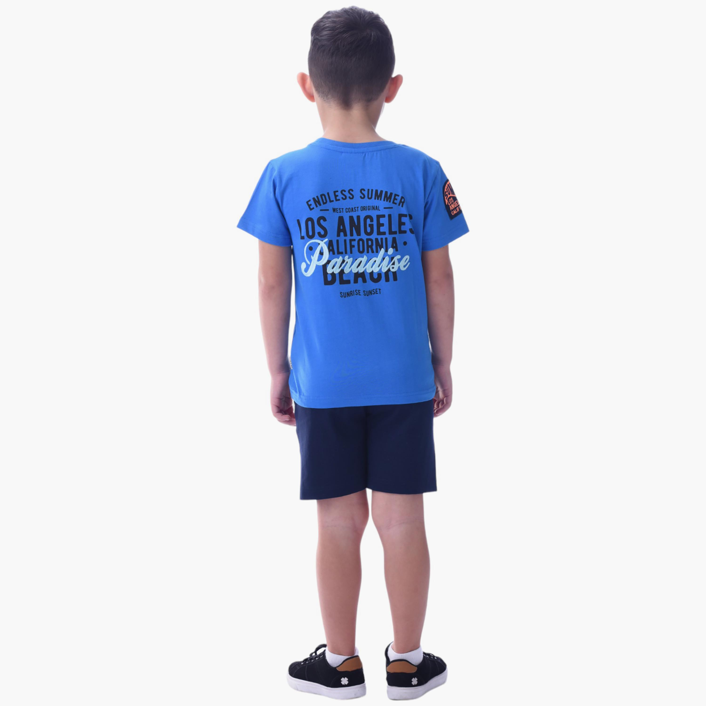 Victor and Jane 2-Piece Printed 100% Cotton T-Shirt & Shorts Set-boys-clothing-setsandcoords-image-2