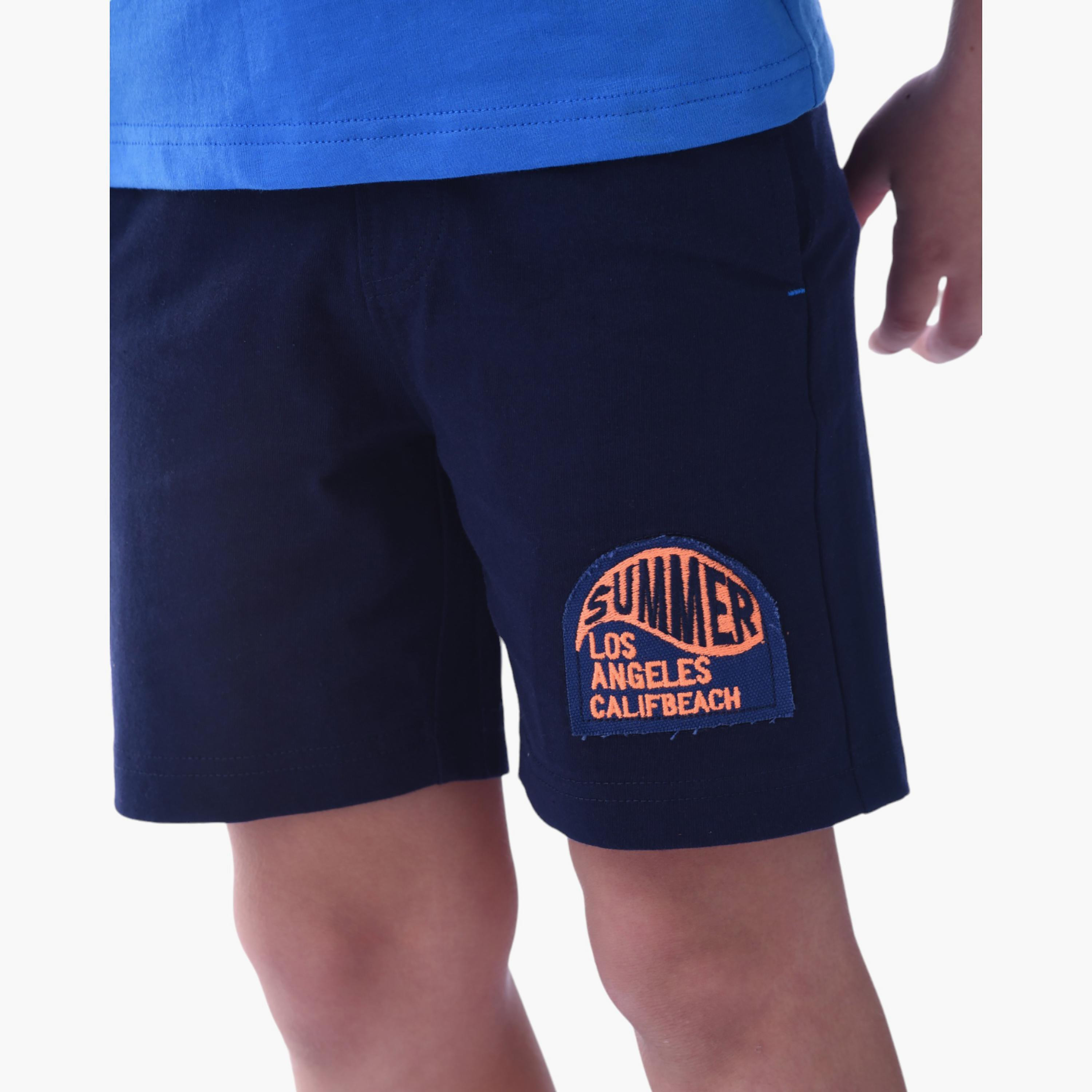 طقم تي شيرت وشورت  قطن 100% قطعتين مطبوع من فيكتور آند جين-boys-clothing-setsandcoords-image-3