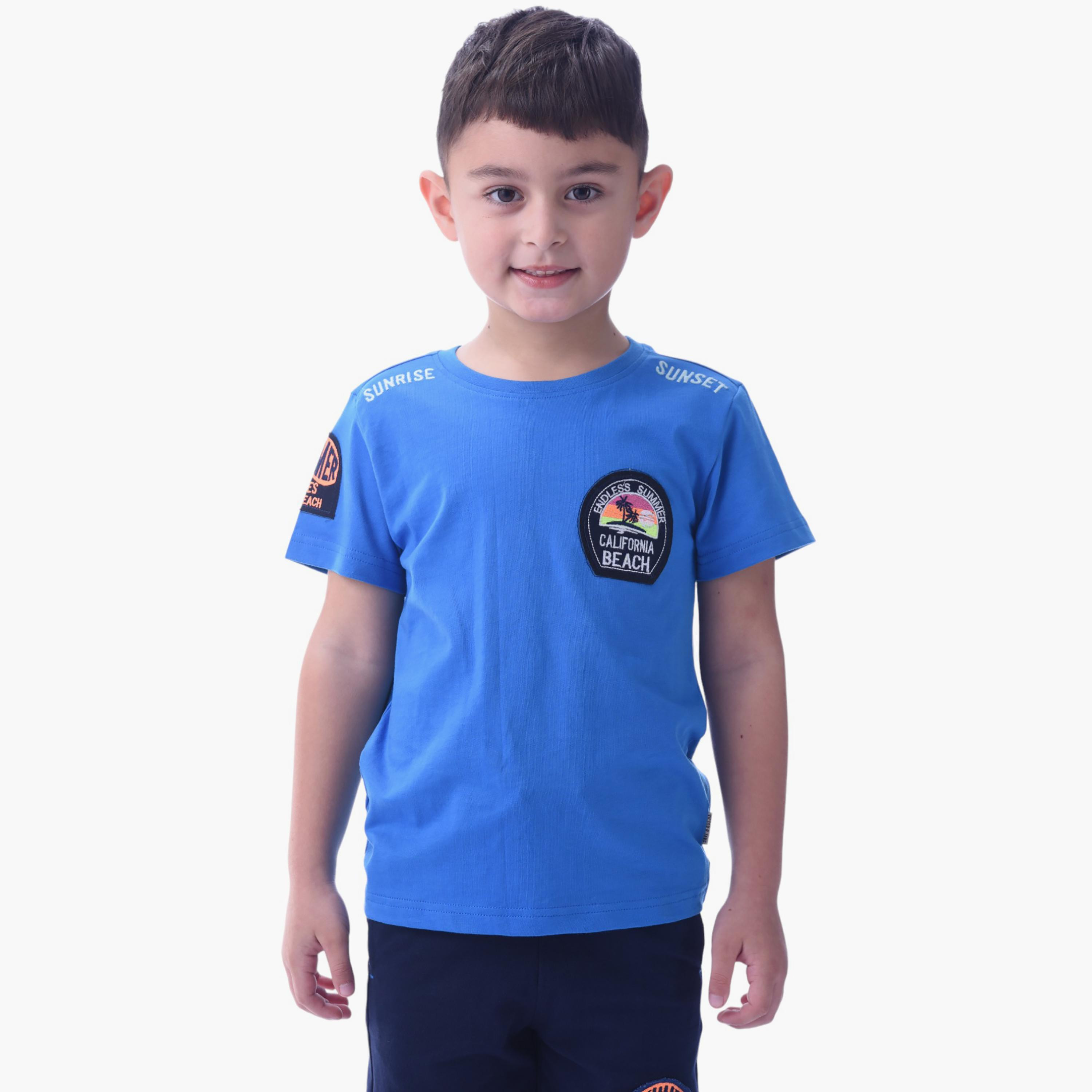 طقم تي شيرت وشورت  قطن 100% قطعتين مطبوع من فيكتور آند جين-boys-clothing-setsandcoords-image-4