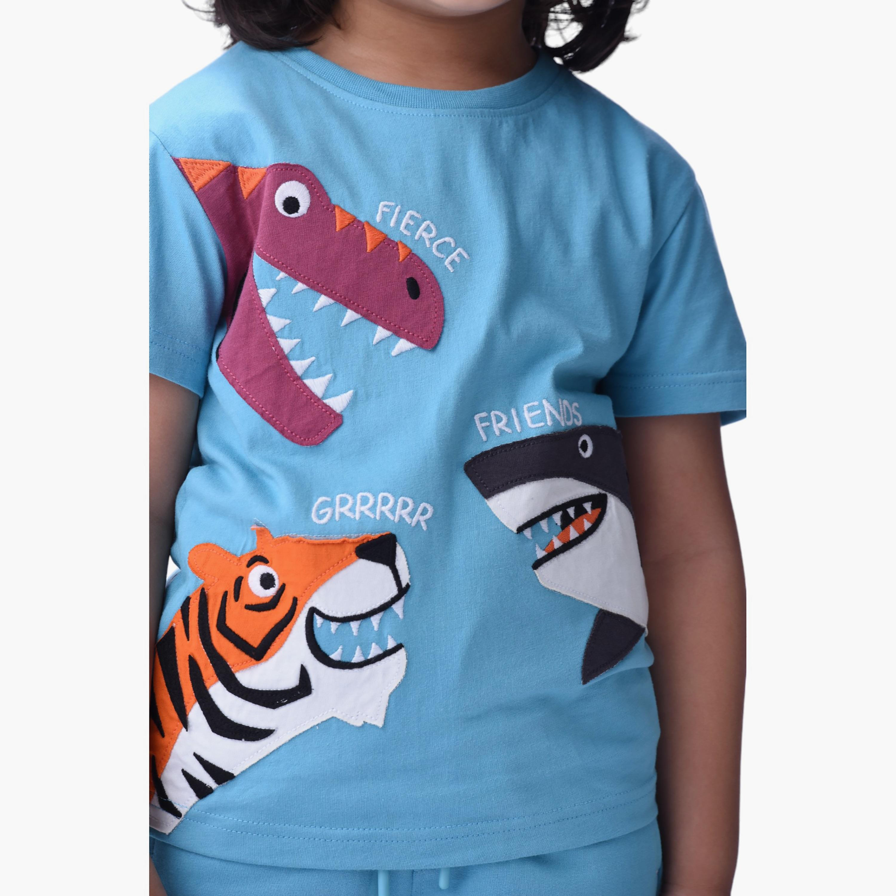 Victor and Jane 2-Piece Printed 100% Cotton T-Shirt & Shorts Set-boys-clothing-setsandcoords-image-4