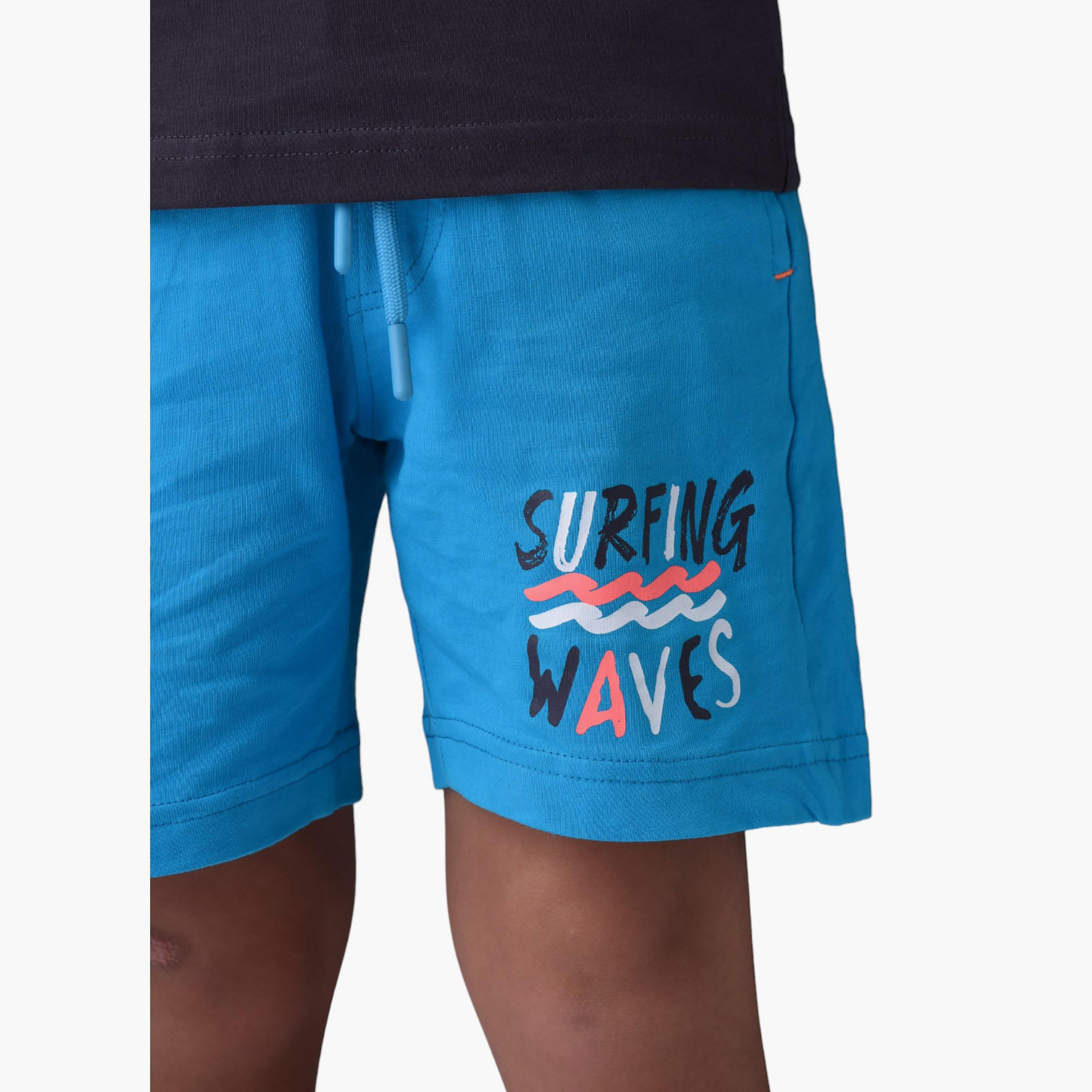 Victor and Jane 2-Piece Ocean Printed 100% Cotton T-Shirt & Shorts Set-boys-clothing-setsandcoords-image-4