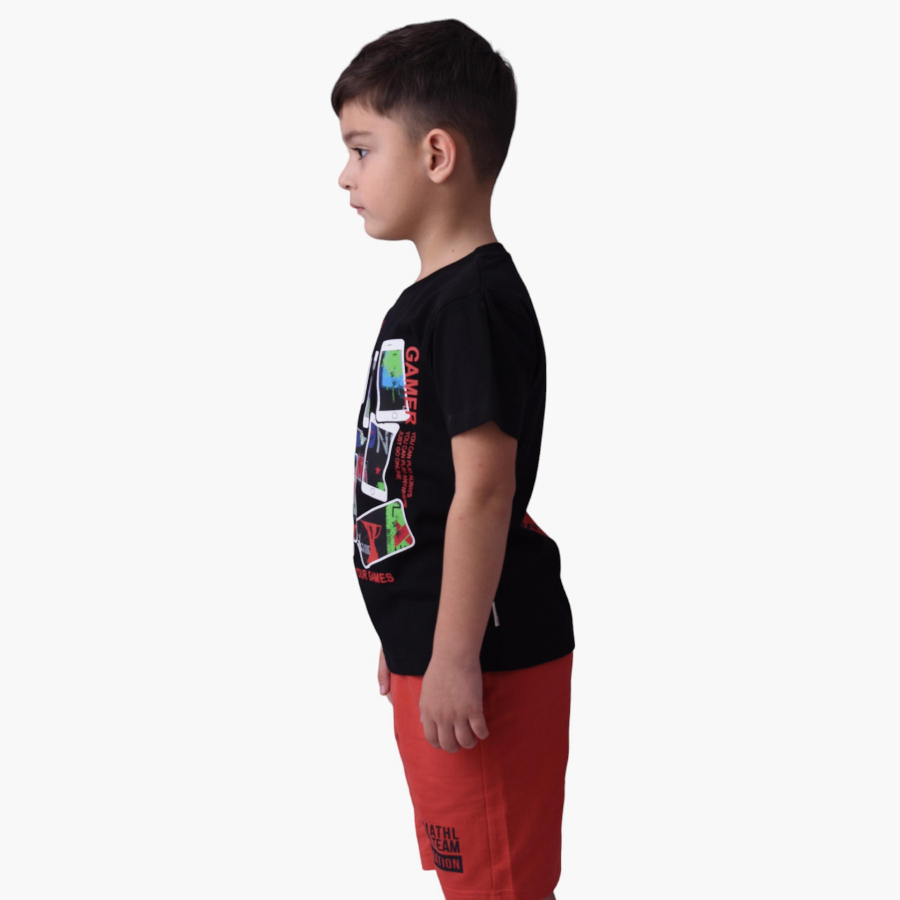 Victor and Jane 2-Piece Printed 100% Cotton T-Shirt & Shorts Set-boys-clothing-setsandcoords-image-4