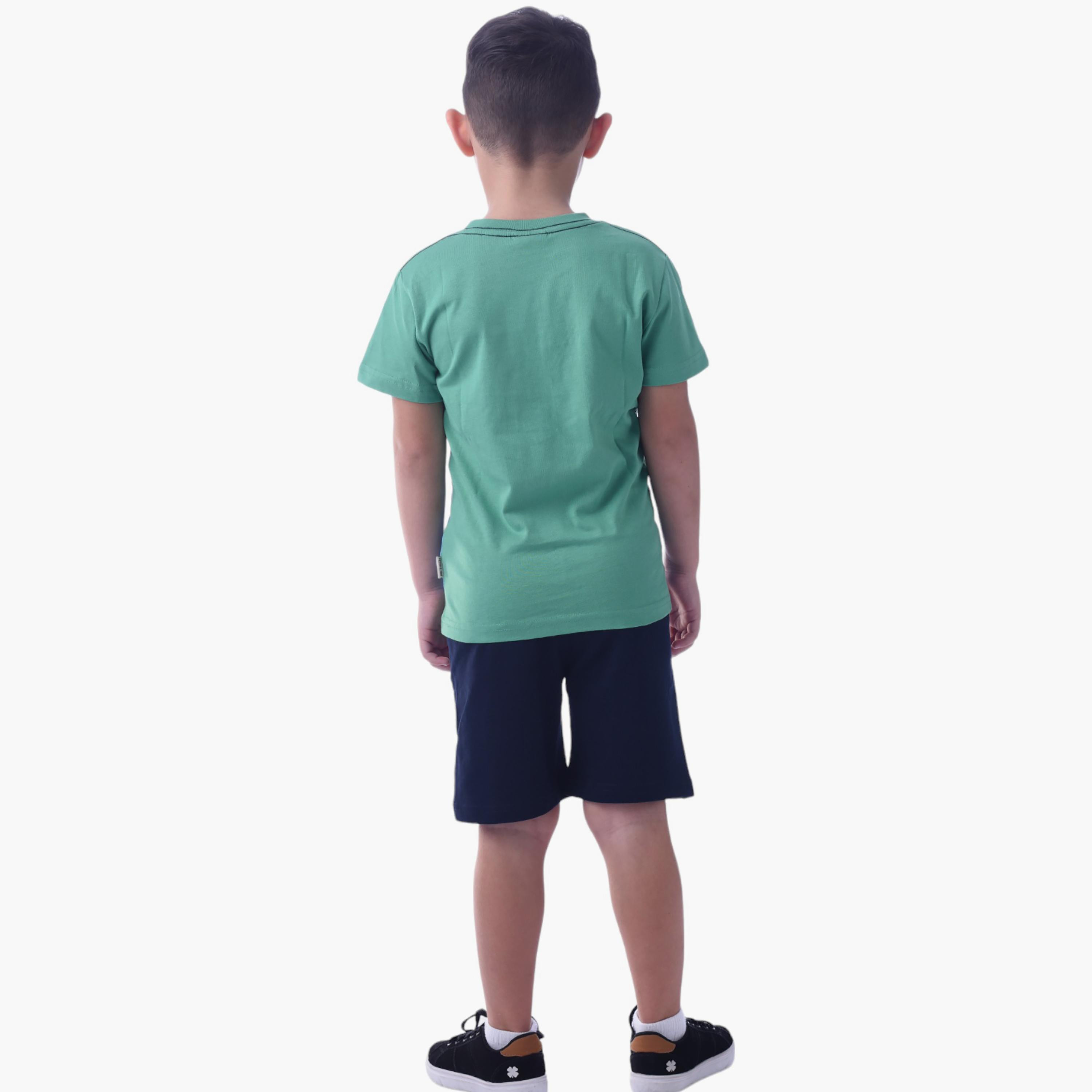 Victor and Jane 2-Piece Printed 100% Cotton T-Shirt & Shorts Set-boys-clothing-setsandcoords-image-2