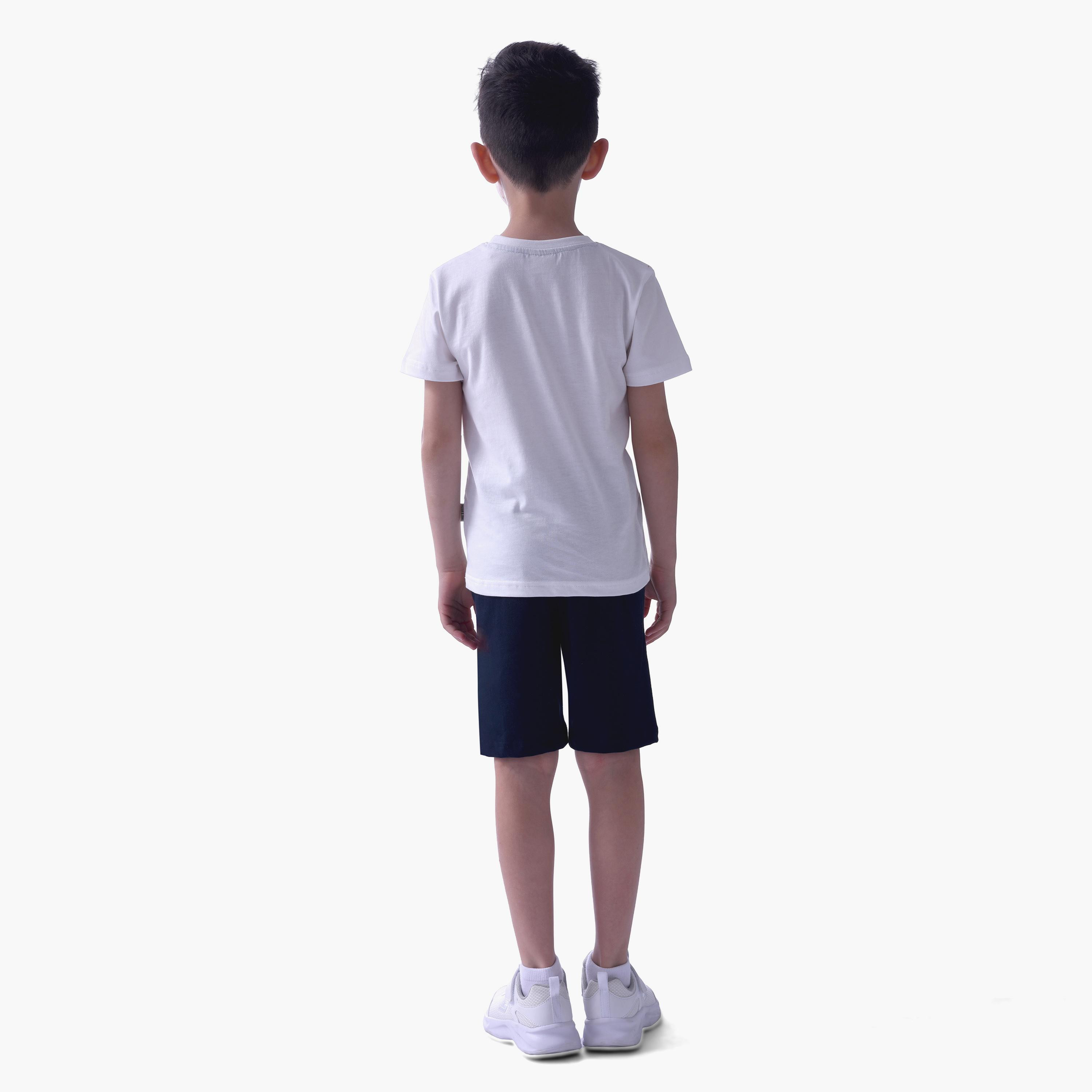 Victor and Jane Sailing Printed Short Sleeves T-Shirt & Shorts Set-boys-clothing-setsandcoords-image-4