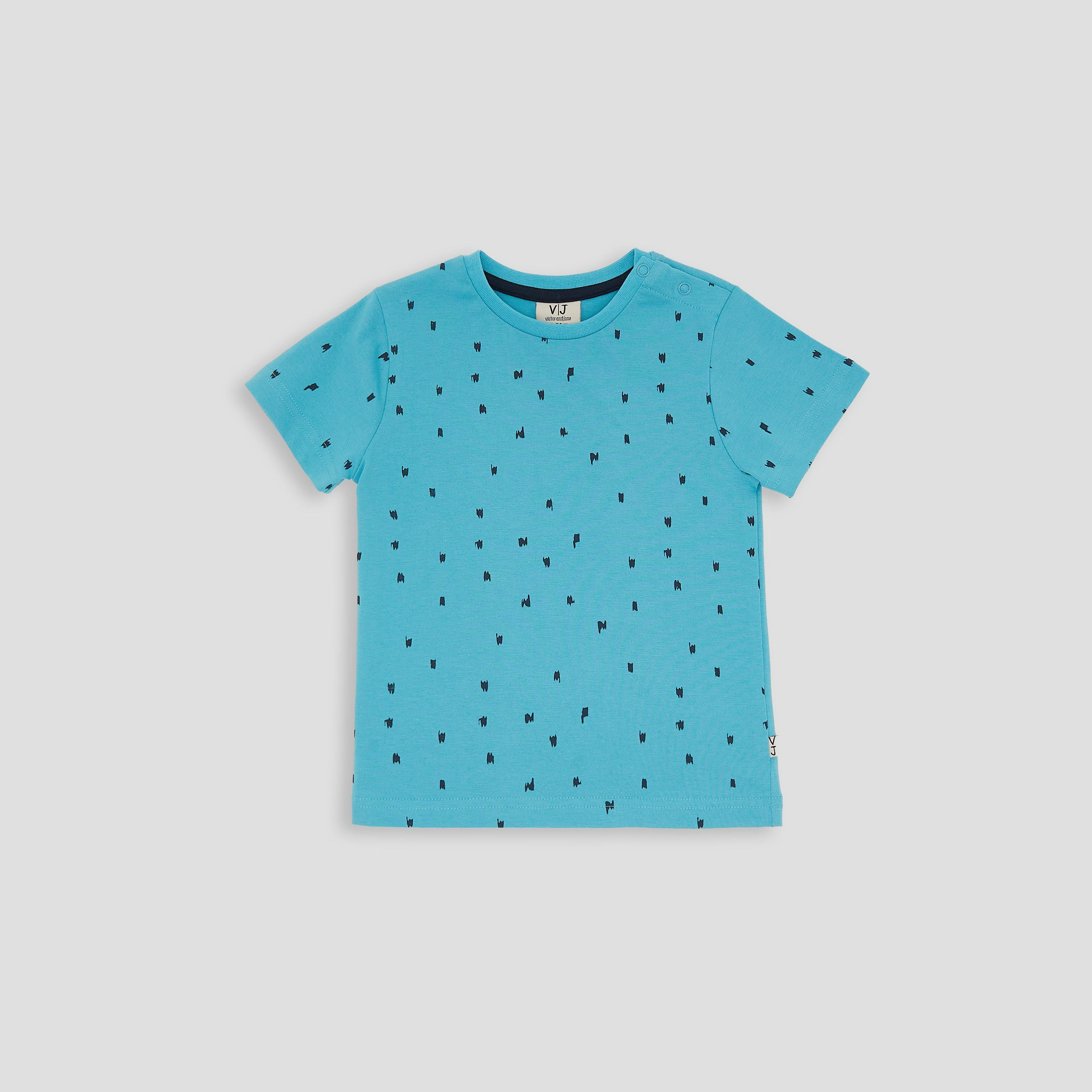 Victor & Jane Printed Short Sleeves T-Shirt with Shorts-boys-clothing-setsandcoords-image-3