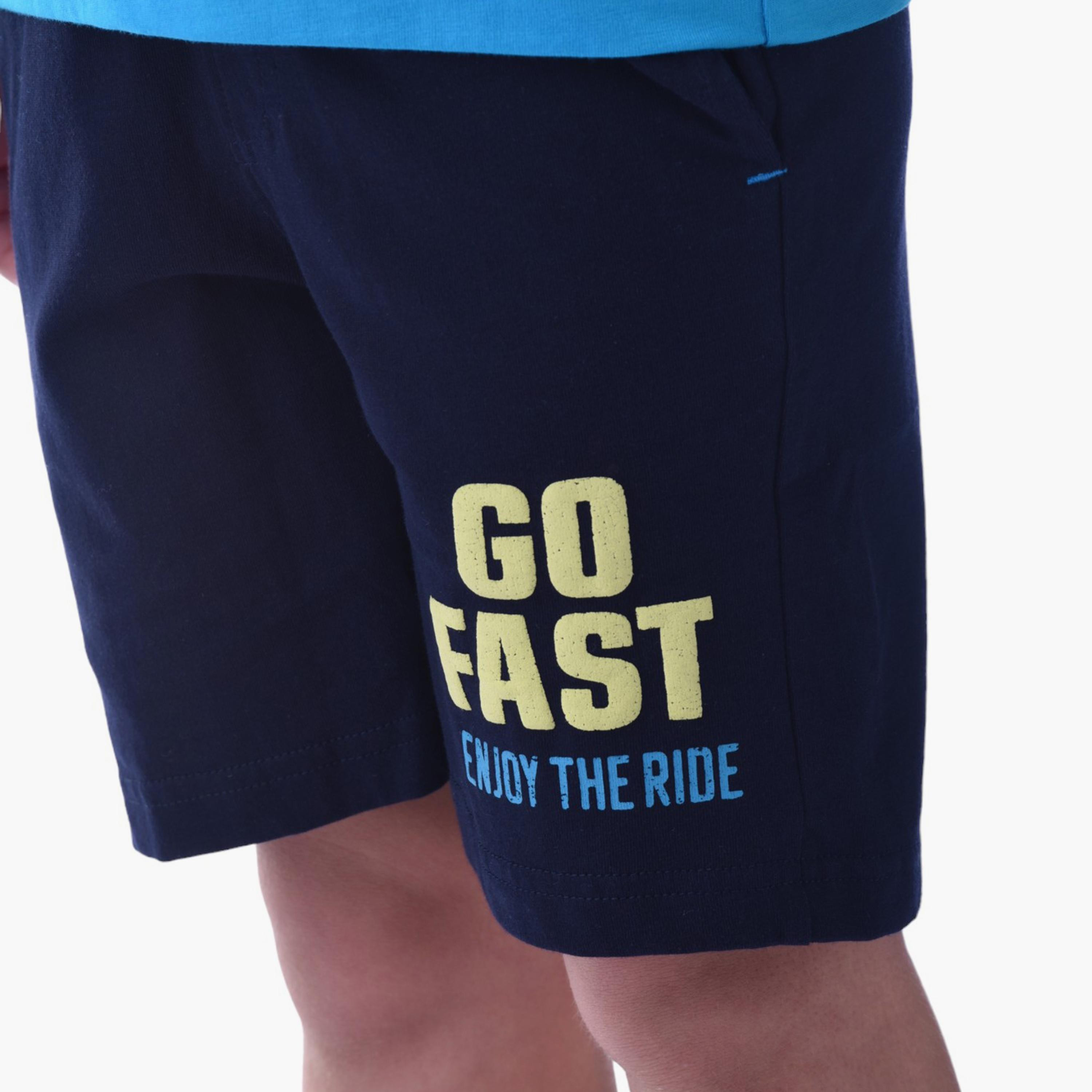 Victor and Jane 2-Piece Go Fast Printed 100% Cotton T-Shirt & Shorts Set-boys-clothing-setsandcoords-image-4