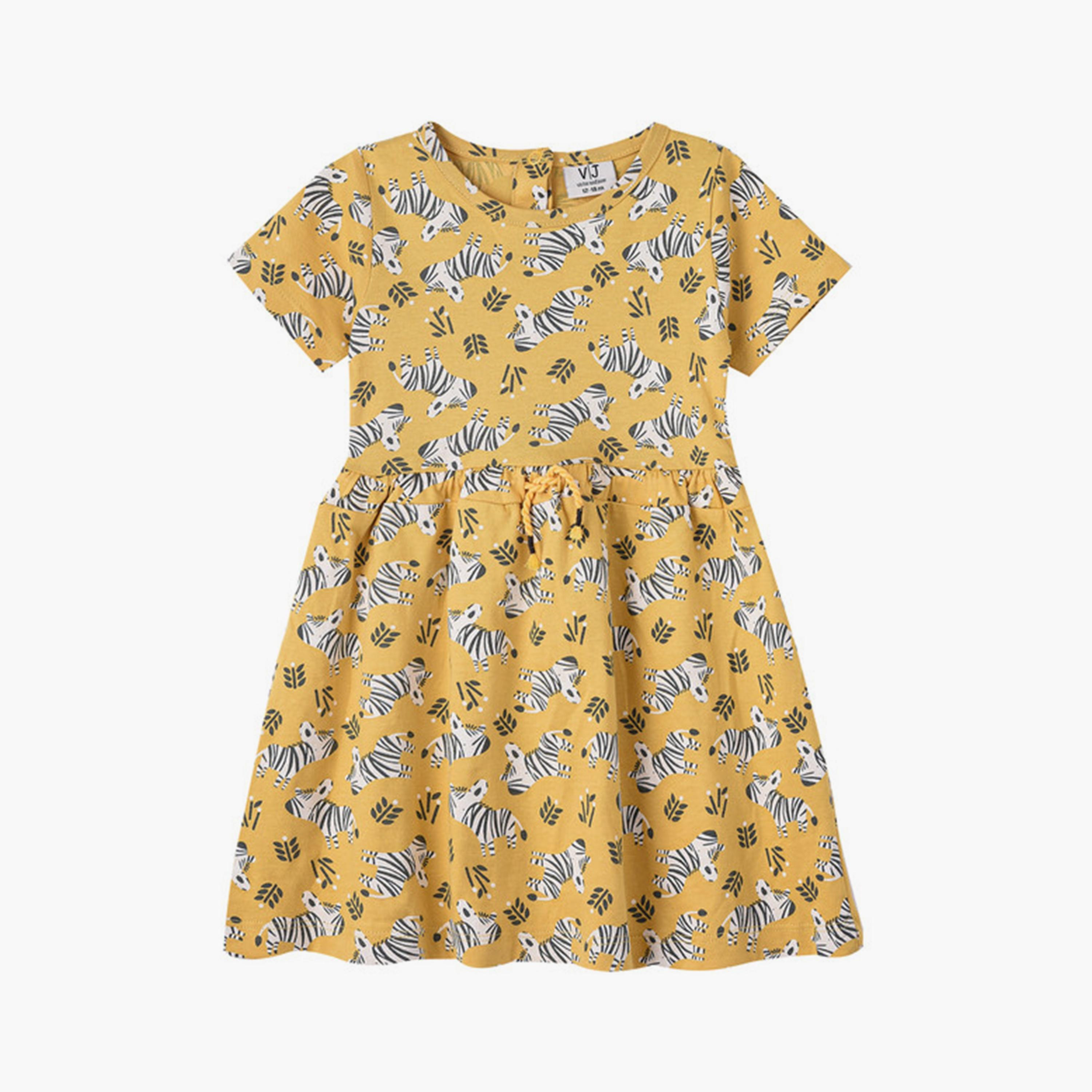 فستان بأكمام قصيرة وطبعات من فيكتور اند جين-baby-girls-clothing-dressesandjumpsuits-image-1