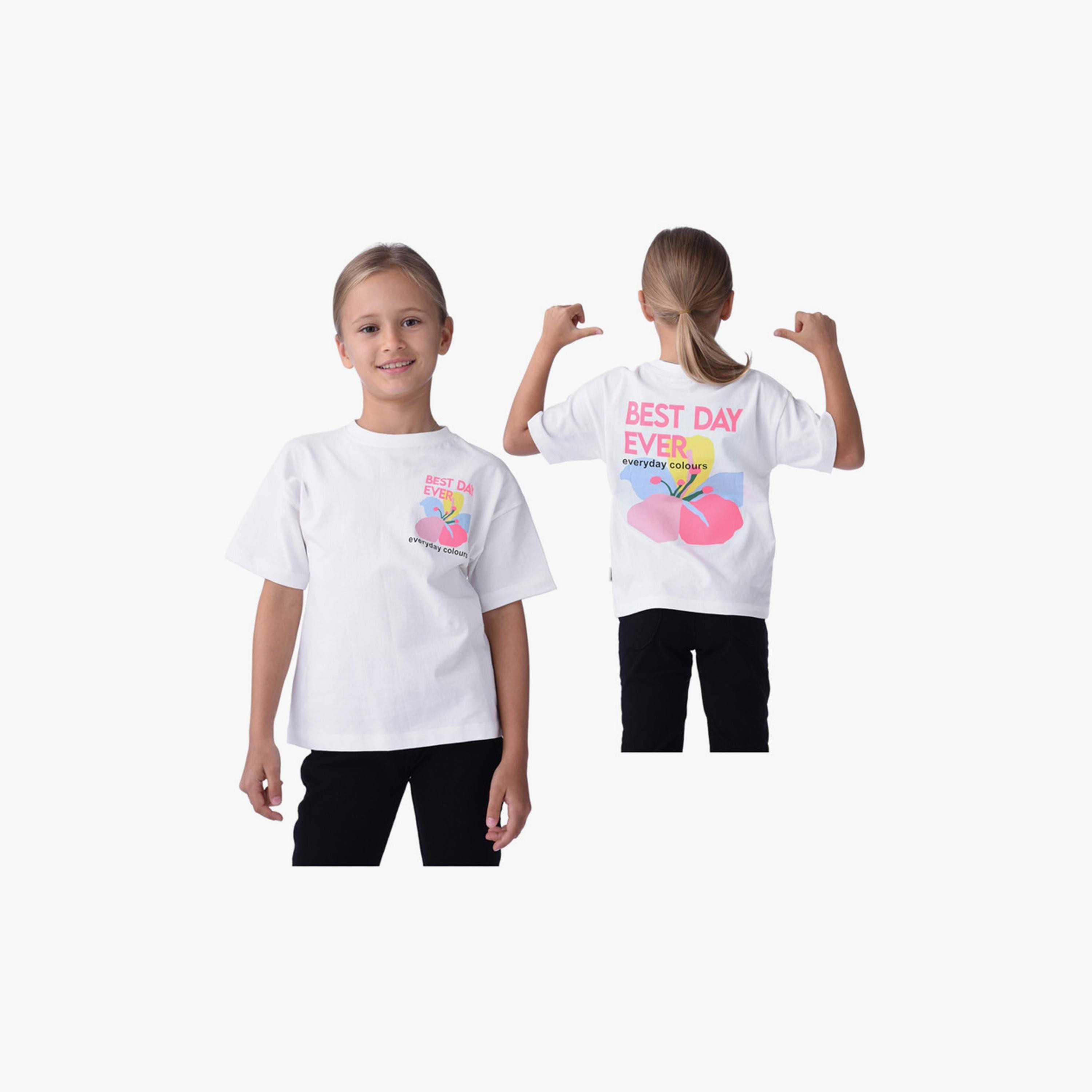 تيشيرت بأكمام قصيرة وطبعات من فيكتور اند جين-girls-clothing-tshirts-image-1