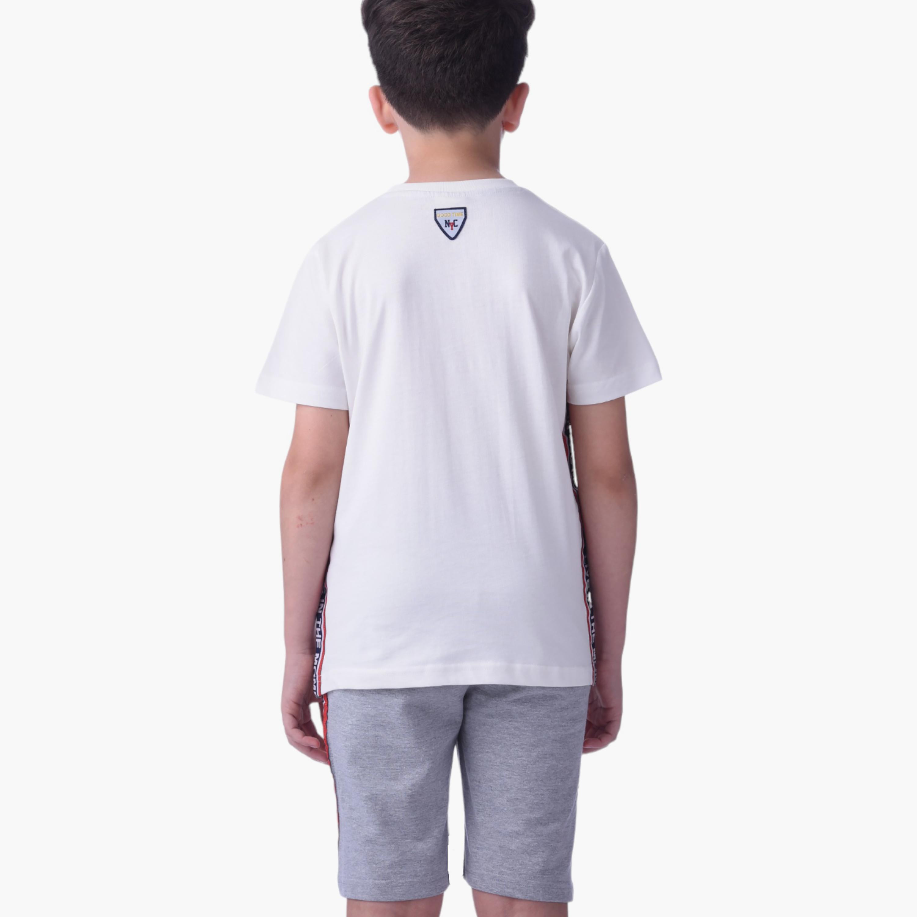 Victor and Jane Printed Short Sleeves T-Shirt & Shorts Set-boys-clothing-setsandcoords-image-3