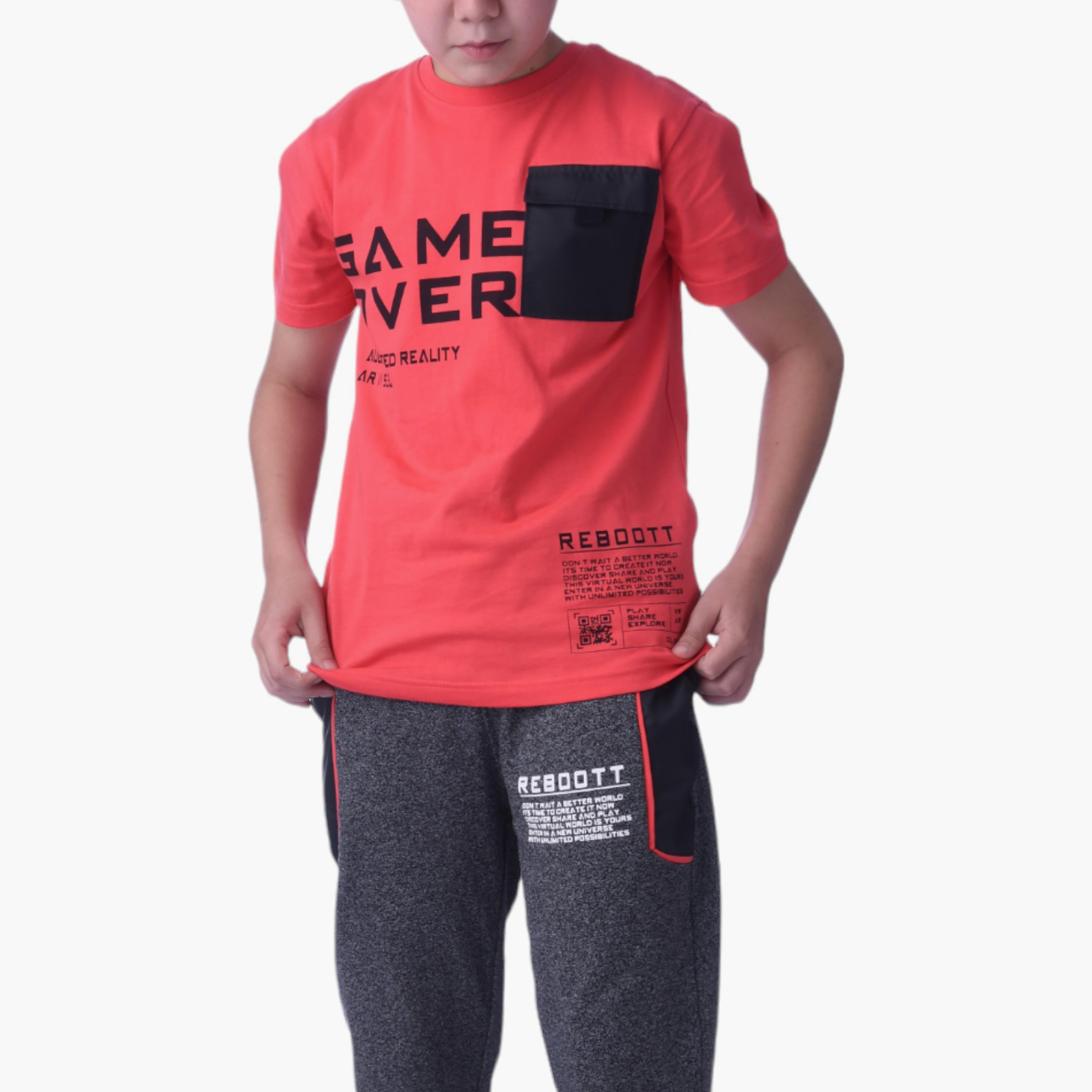 مجموعة تي شيرت وبنطال ركض جيم أوفر من فيكتور اند جين-boys-clothing-setsandcoords-image-3