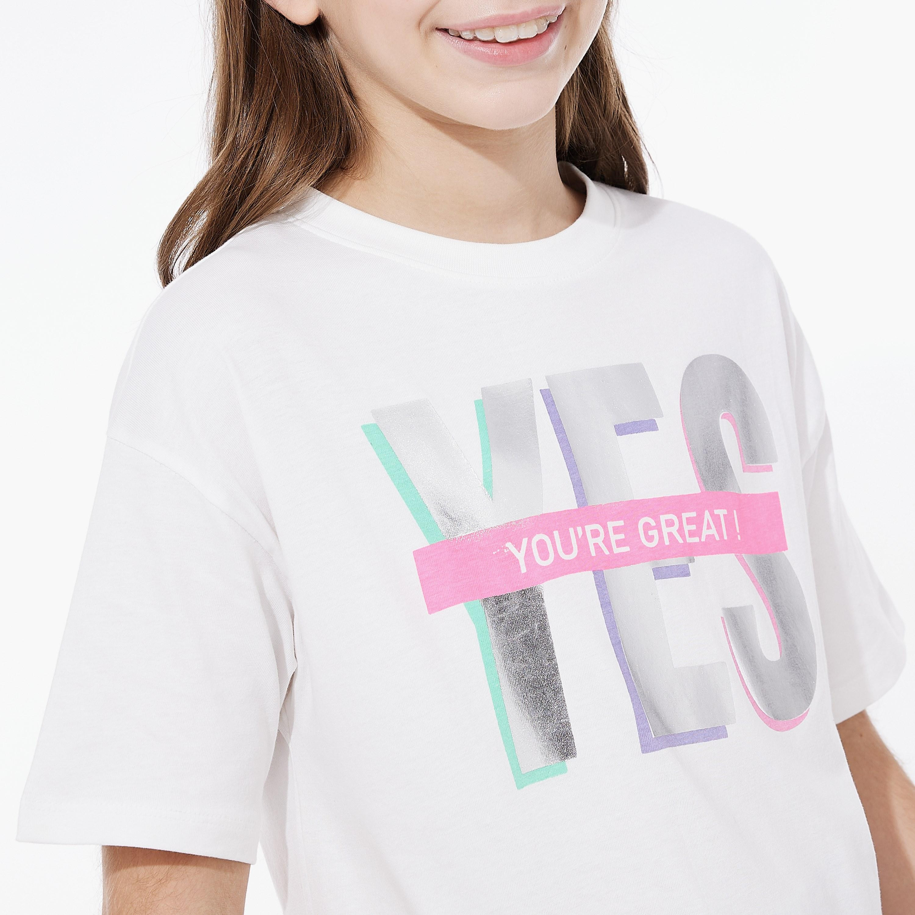 تي شيرت مطبوع بأكمام قصيرة من فيكتور اند جين-girls-clothing-tshirts-image-4