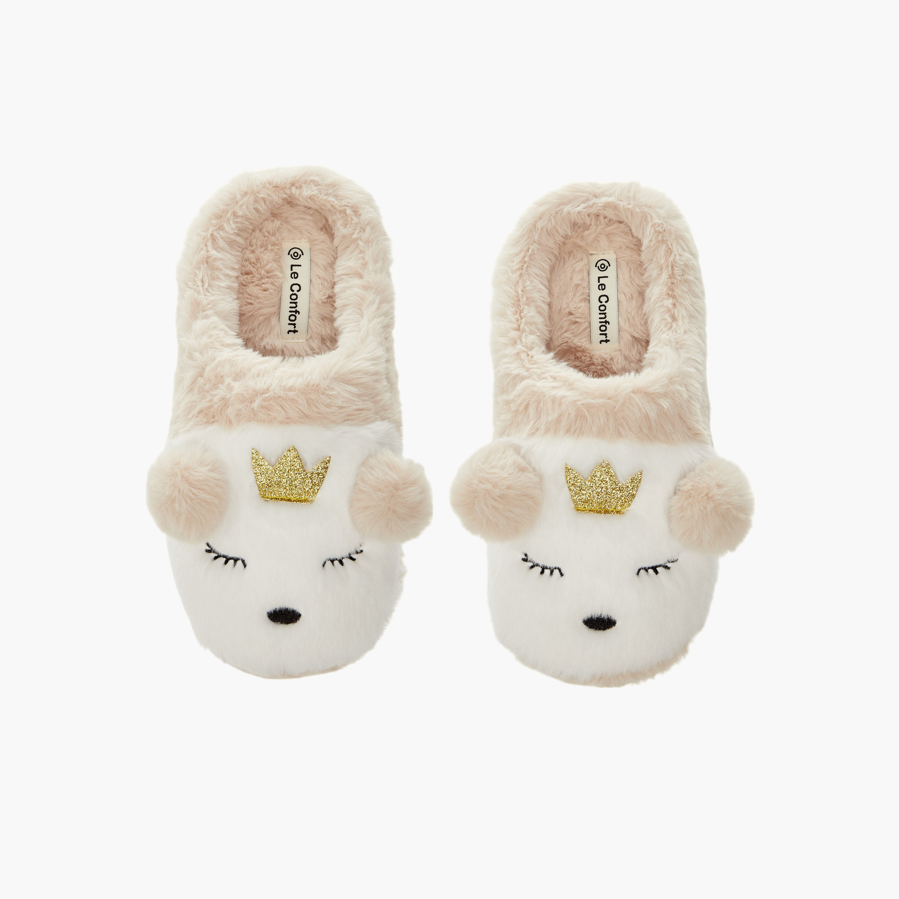 حذاء ميول سهل الارتداء بتزيينات دب لغرفة النوم من لي كونفورت-women-shoes-bedroomslippers-image-1