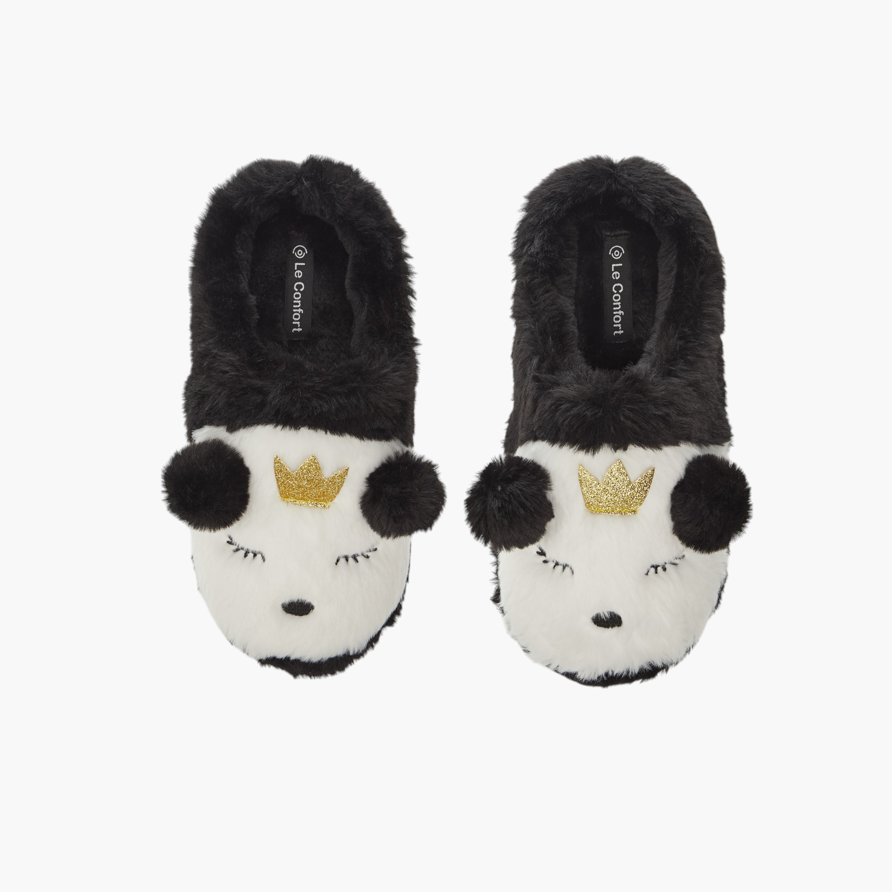 حذاء ميول سهل الارتداء بتزيينات دب لغرفة النوم من لي كونفورت-women-shoes-bedroomslippers-image-1