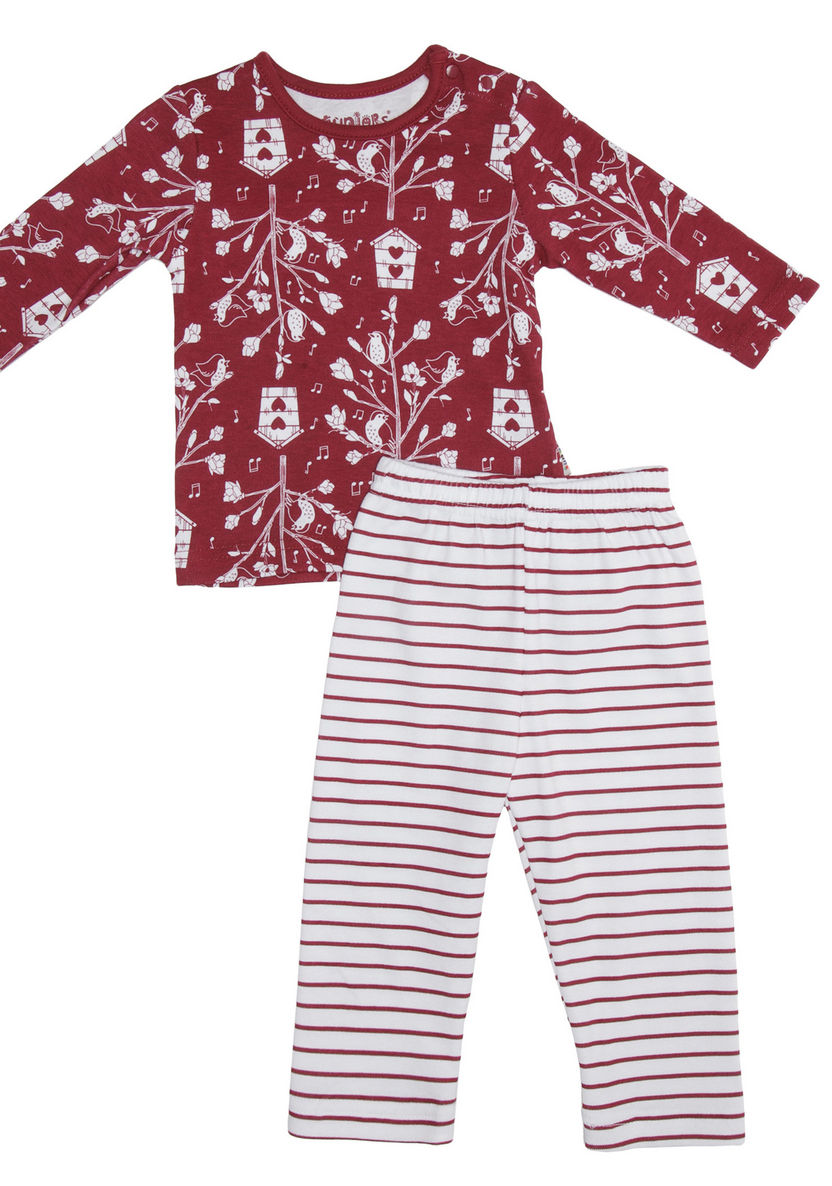Juniors Printed Pyjama Set-Nightwear-image-0