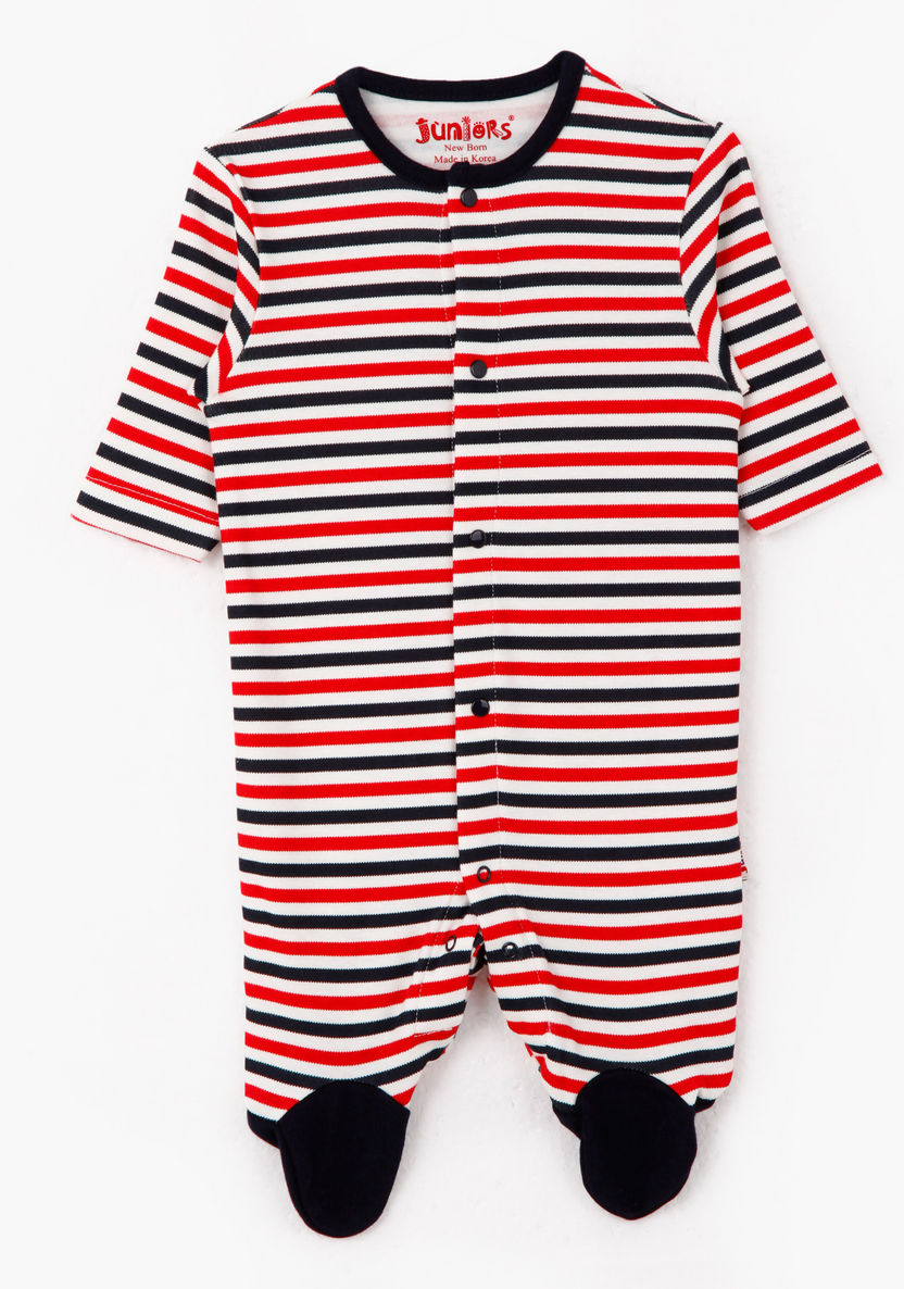 Juniors Striped Sleepsuit-%D9%85%D9%84%D8%A7%D8%A8%D8%B3 %D8%A7%D9%84%D9%86%D9%88%D9%85-image-0