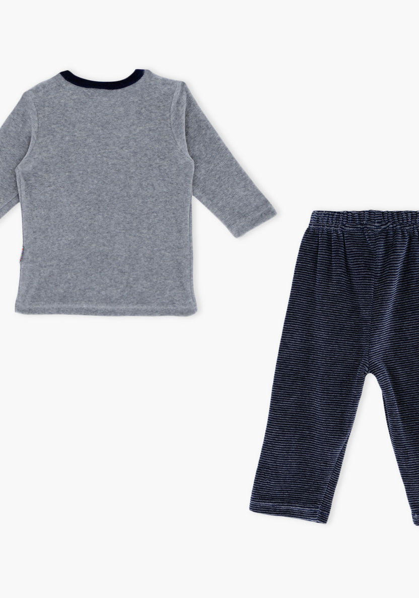 Juniors Embroidered T-shirt and Pyjama Set-Pyjama Sets-image-1