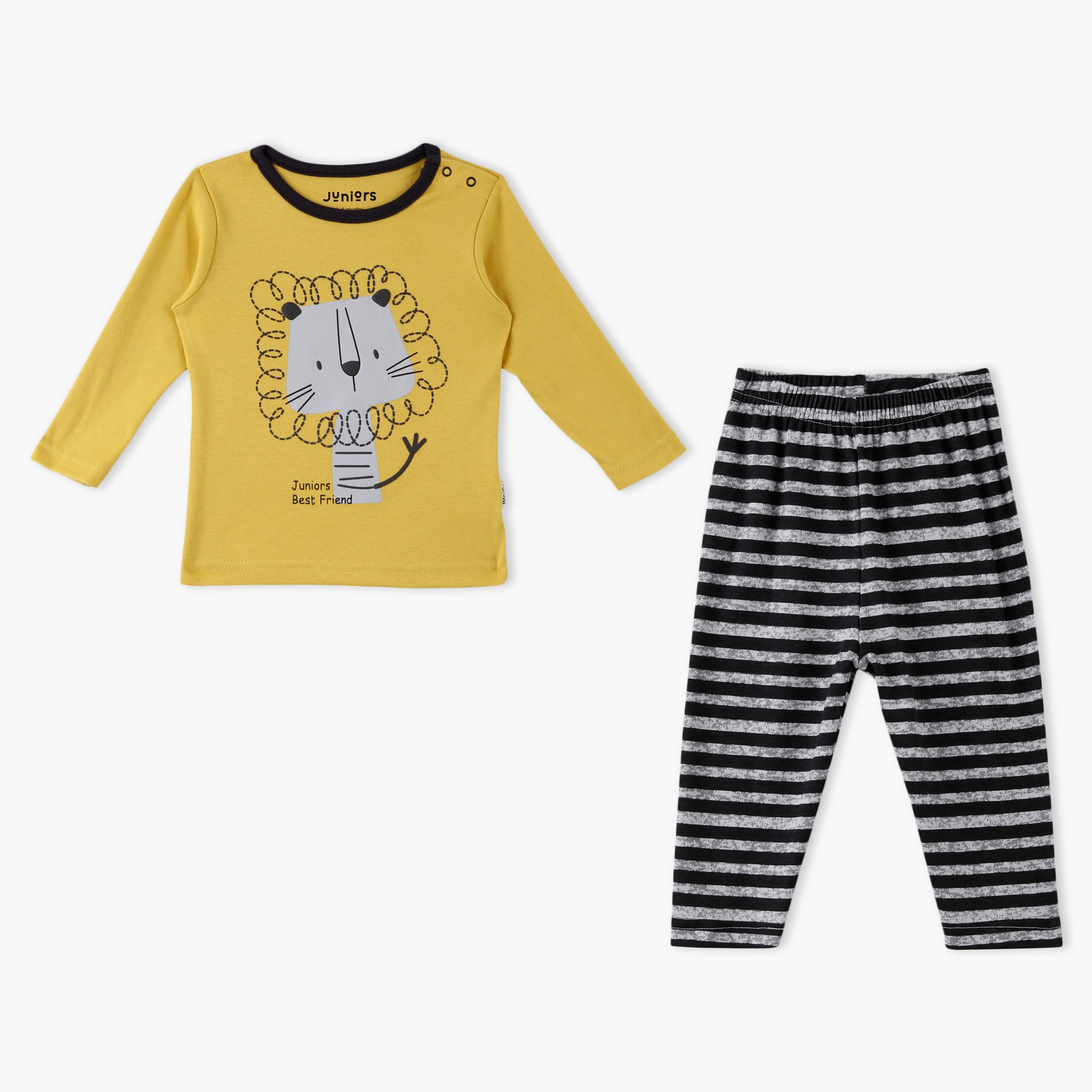 طقم بنطلون بيجاما وتيشيرت بطبعات من جونيورز-baby-boys-clothing-nightwear-pyjamasets-image-1