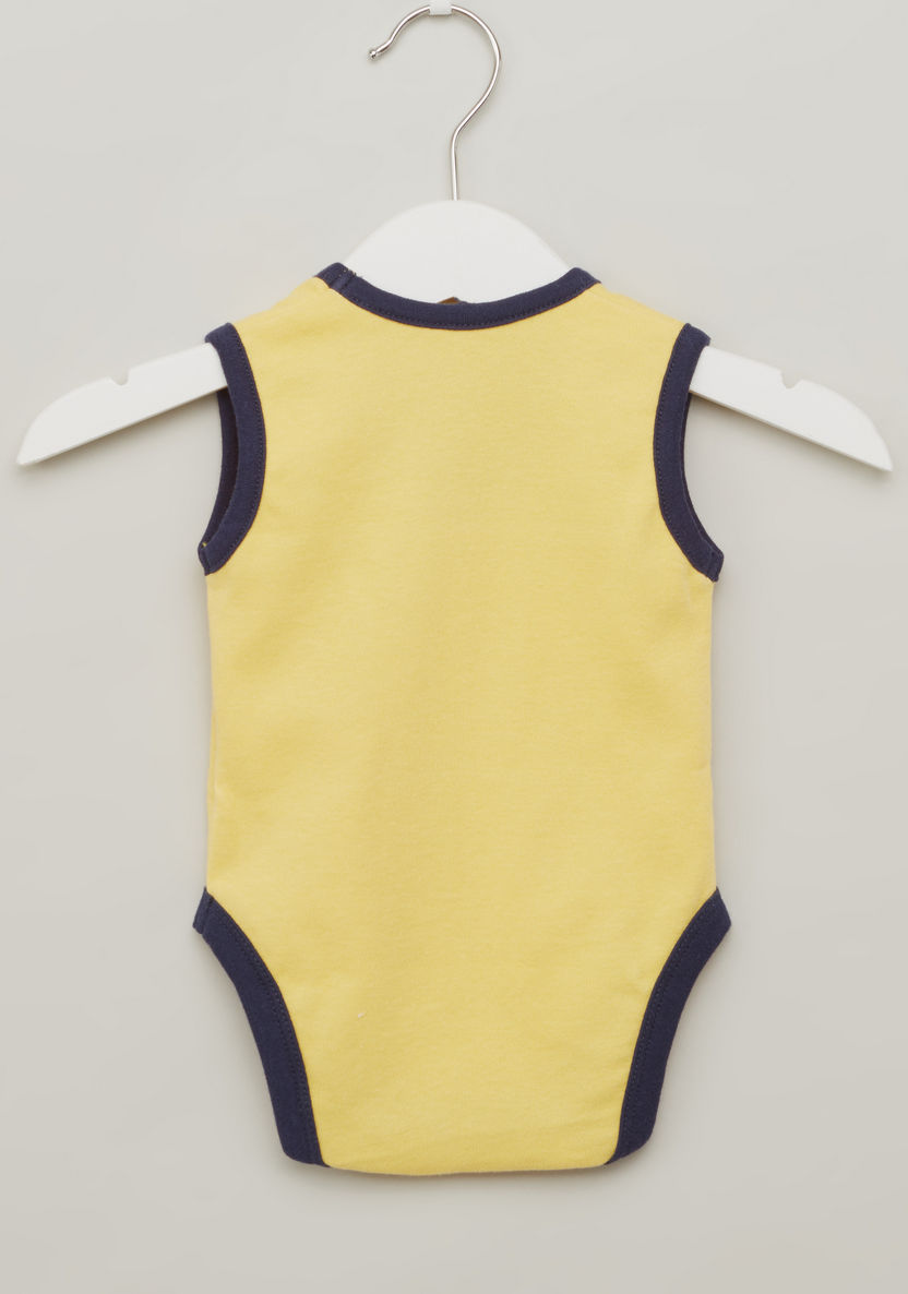 Juniors Printed Sleeveless Bodysuit - Set of 3-Bodysuits-image-3