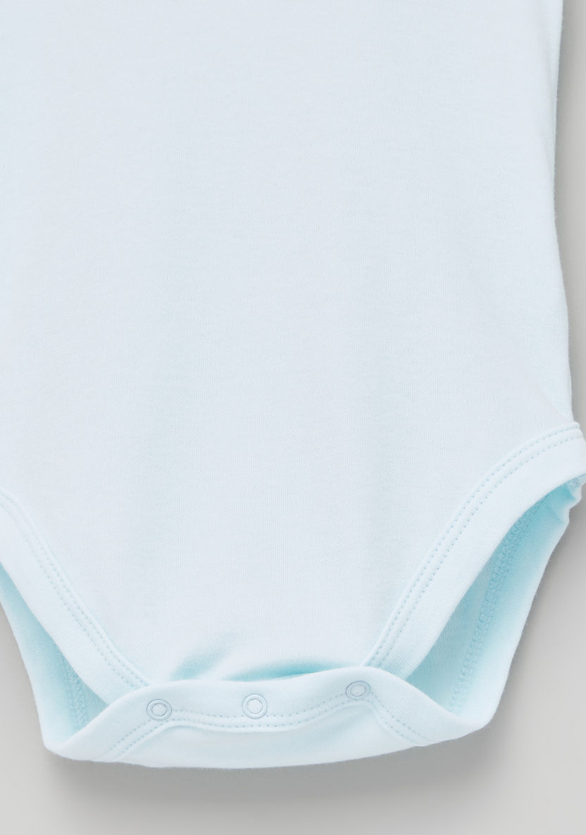 Juniors Printed Sleeveless Bodysuit with Round Neck - Set of 3-Bodysuits-image-2