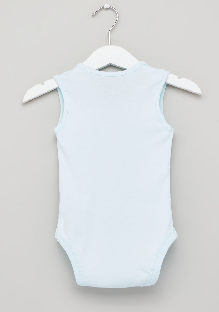 Juniors Printed Sleeveless Bodysuit with Round Neck - Set of 3-Bodysuits-image-3