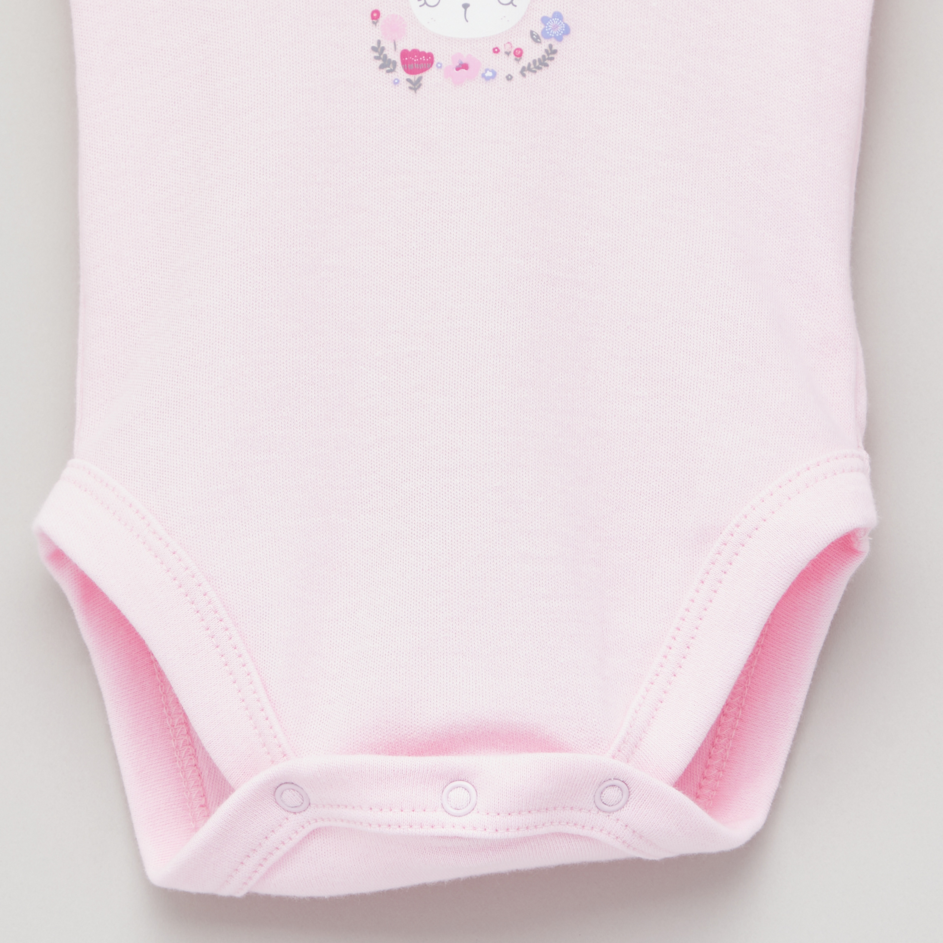 Juniors Printed Sleeveless Bodysuit with Round Neck - Set of 3-baby-girls-clothing-bodysuits-image-3